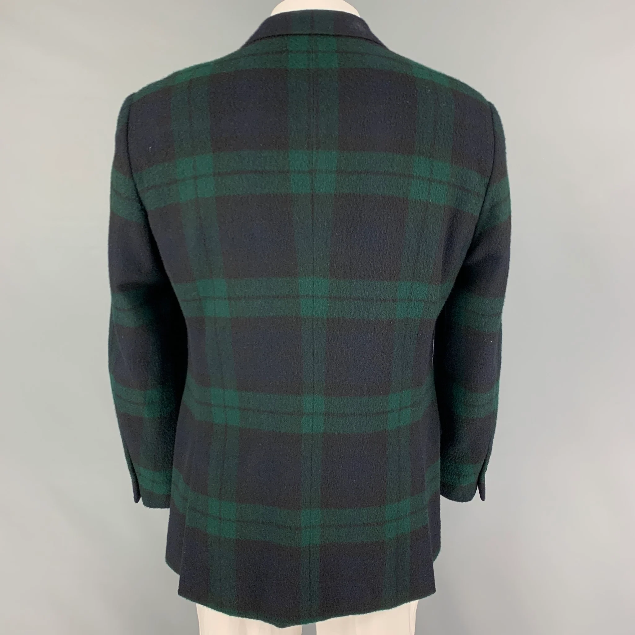 POLO by RALPH LAUREN Size 46 Regular Blackwatch Cashmere Sport Coat - Image 3