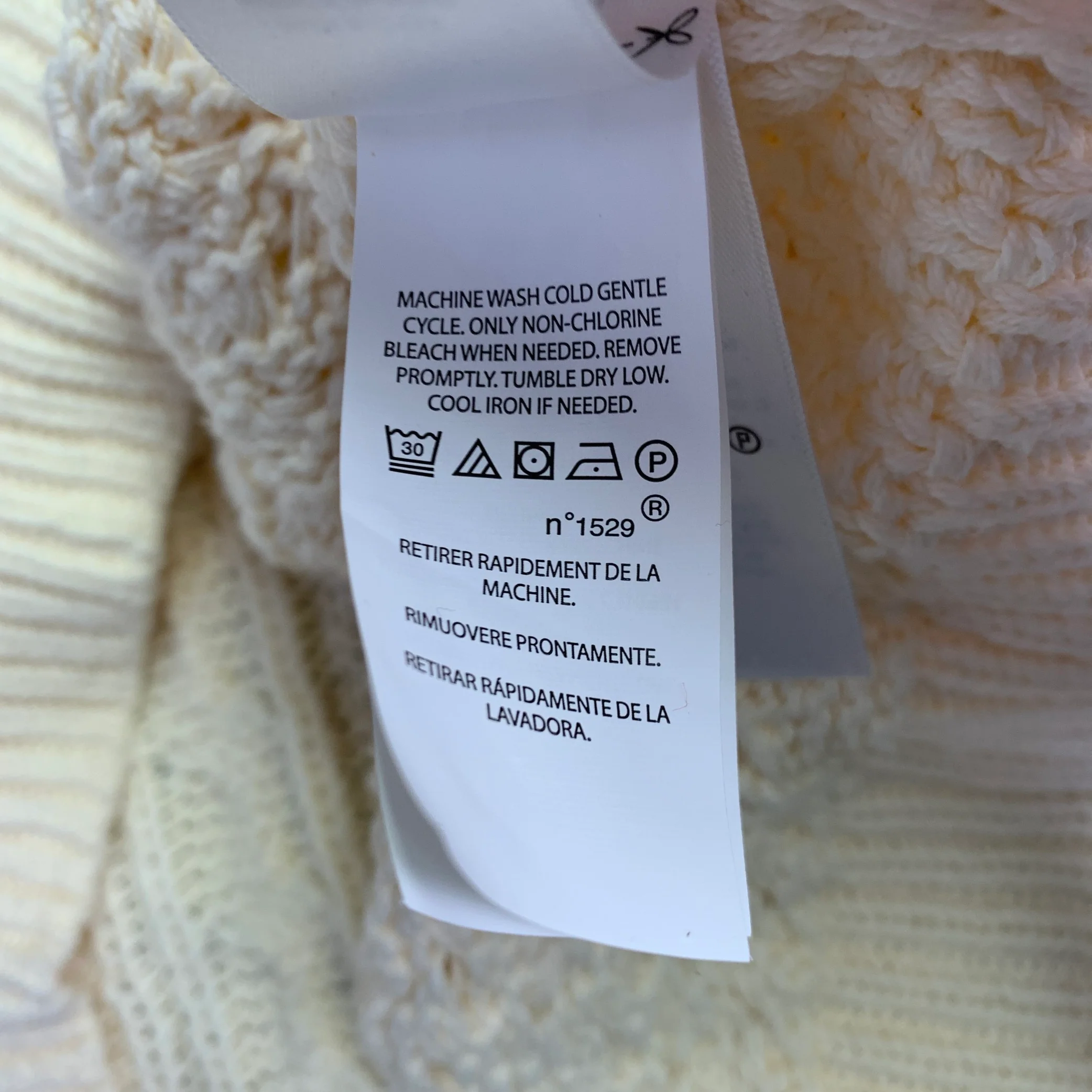 POLO by RALPH LAUREN Size L Cream Cable Knit Cotton Crew Neck Sweater - Image 14