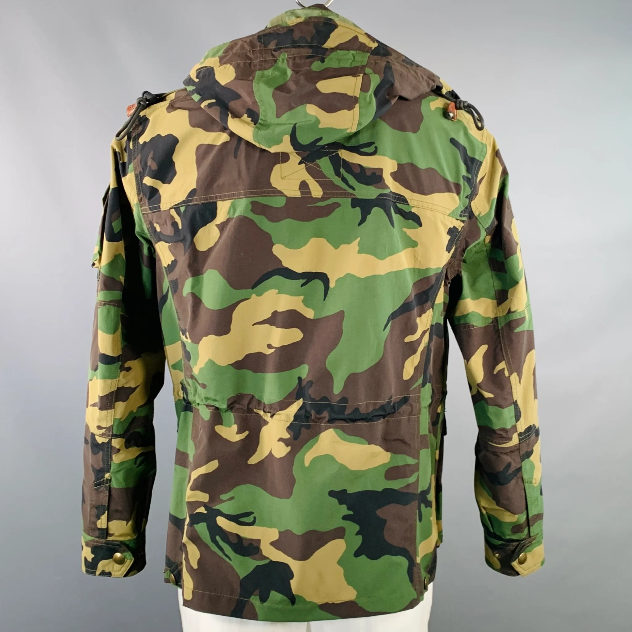 POLO by RALPH LAUREN Size L Green Brown Beige Camouflage Utilitarian Hooded Coat - Image 3