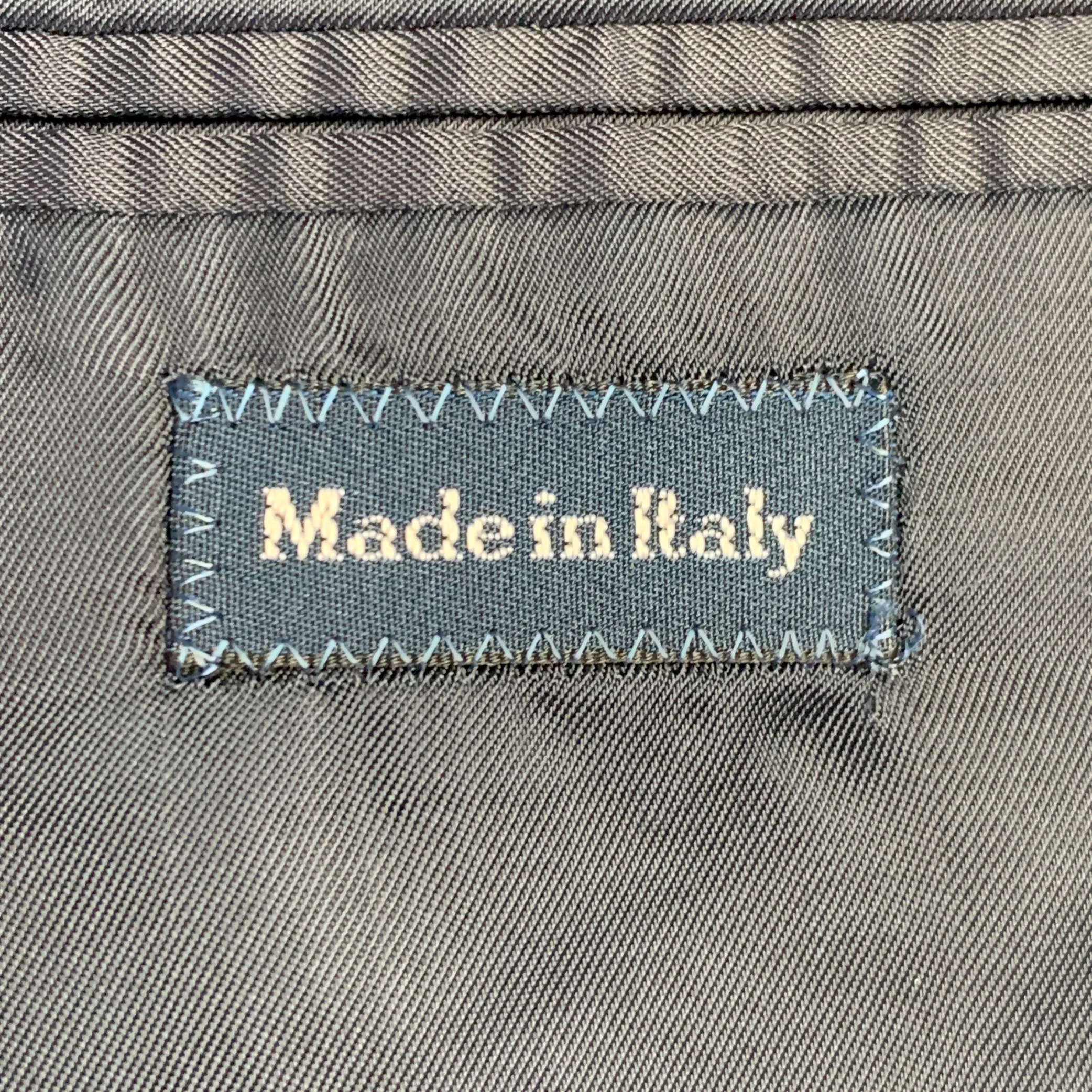 POLO by RALPH LAUREN Size L Regular Navy Grey Checkered Notch Lapel Suit - Image 11