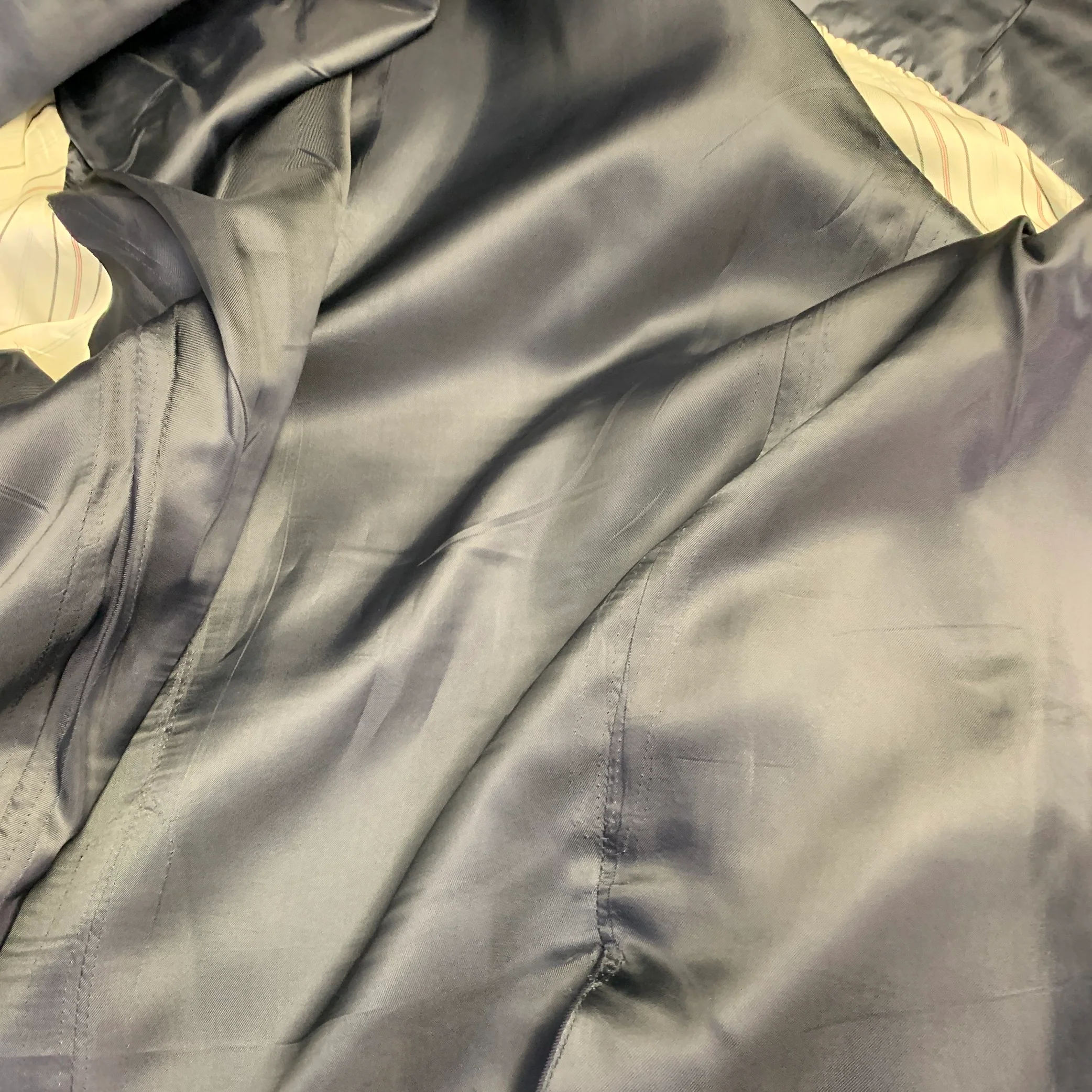 POLO by RALPH LAUREN Size L Regular Navy Grey Pinstripe Virgin Wool Suit - Image 8