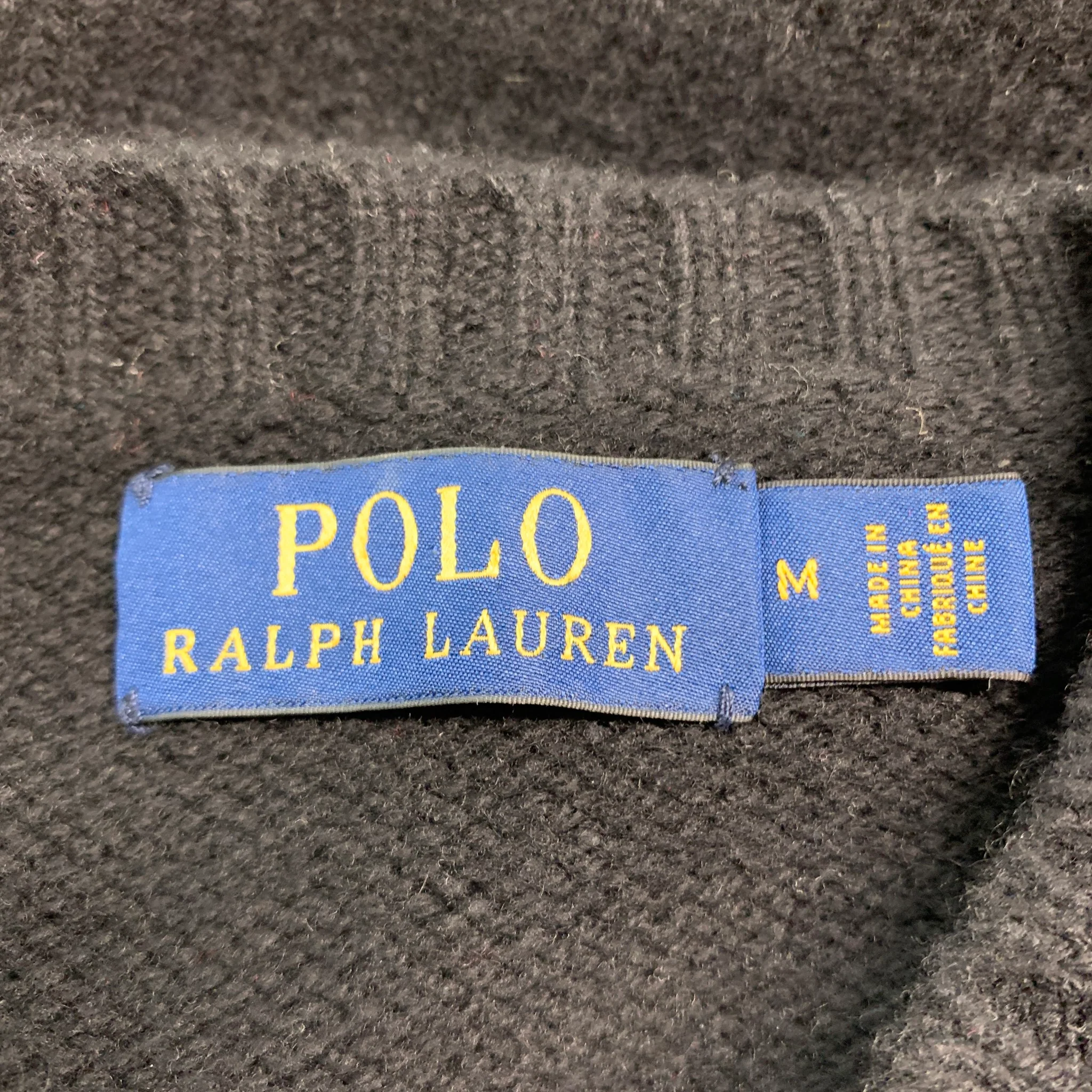 POLO by RALPH LAUREN Size M Black Brown Knit Wool Crew-Neck Sweater - Image 6