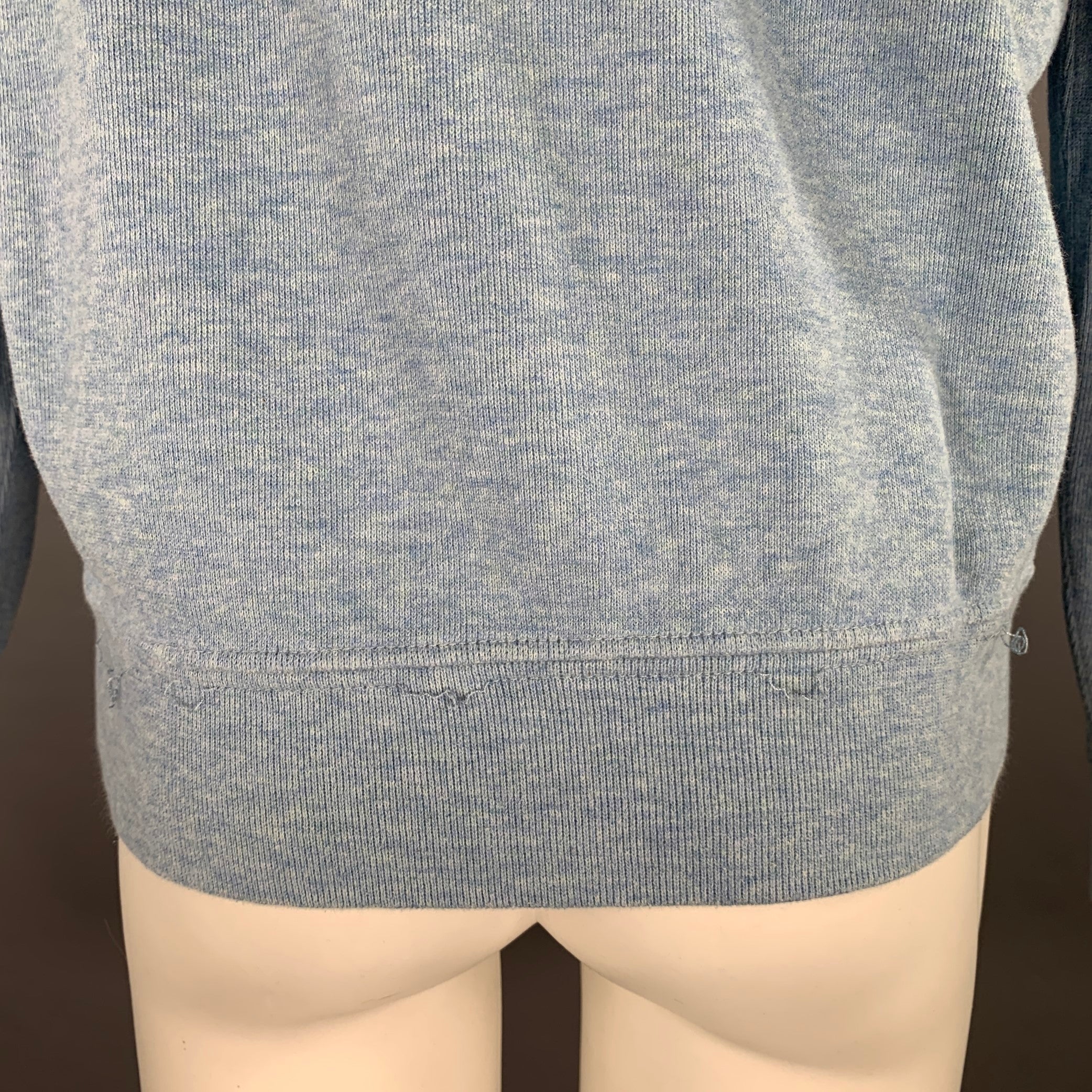 POLO by RALPH LAUREN Size M Blue Heather Cotton Hooded Sweatshirt - Image 4