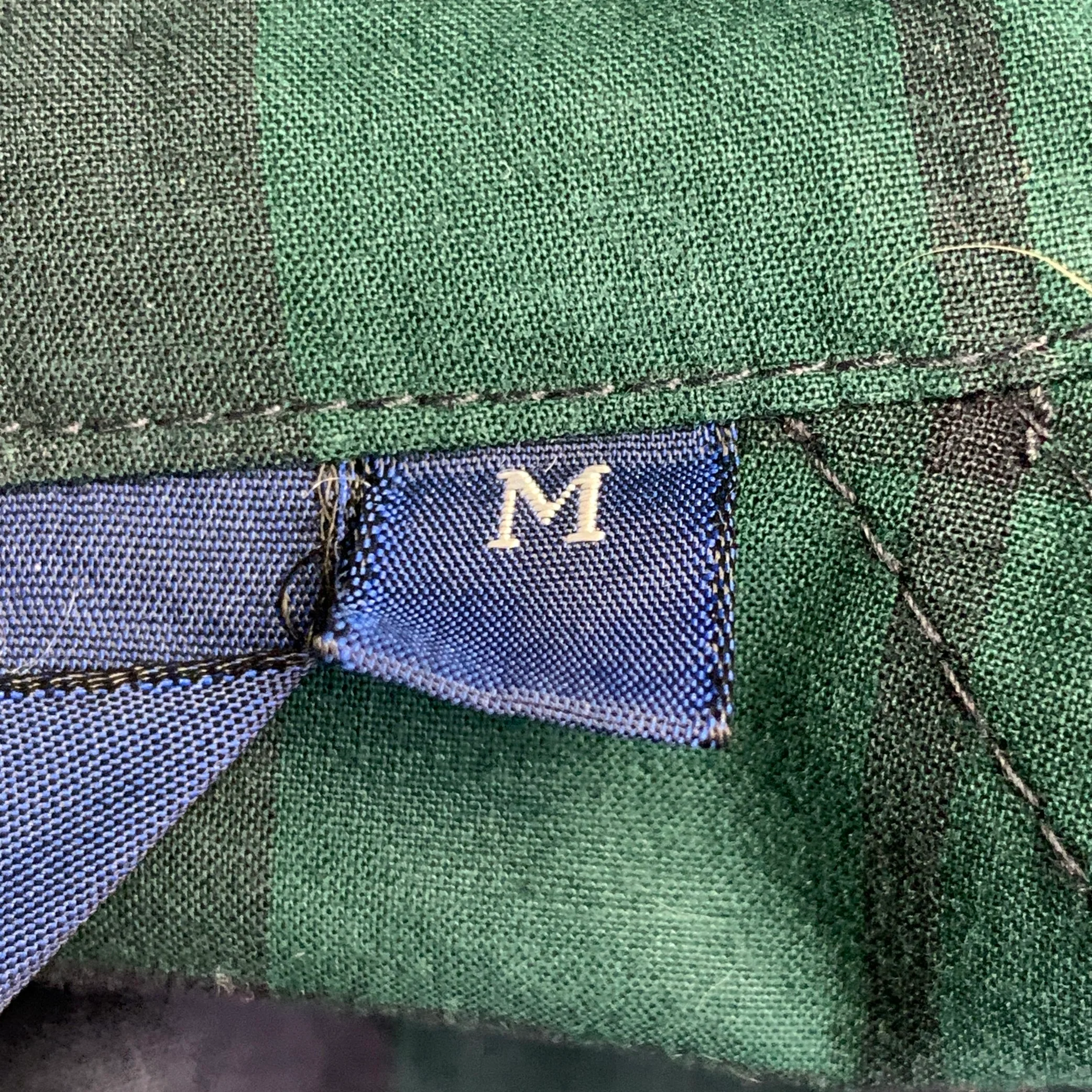 POLO by RALPH LAUREN Size M Green Navy Red Plaid Cotton Zip Up Harrington Jacket - Image 5