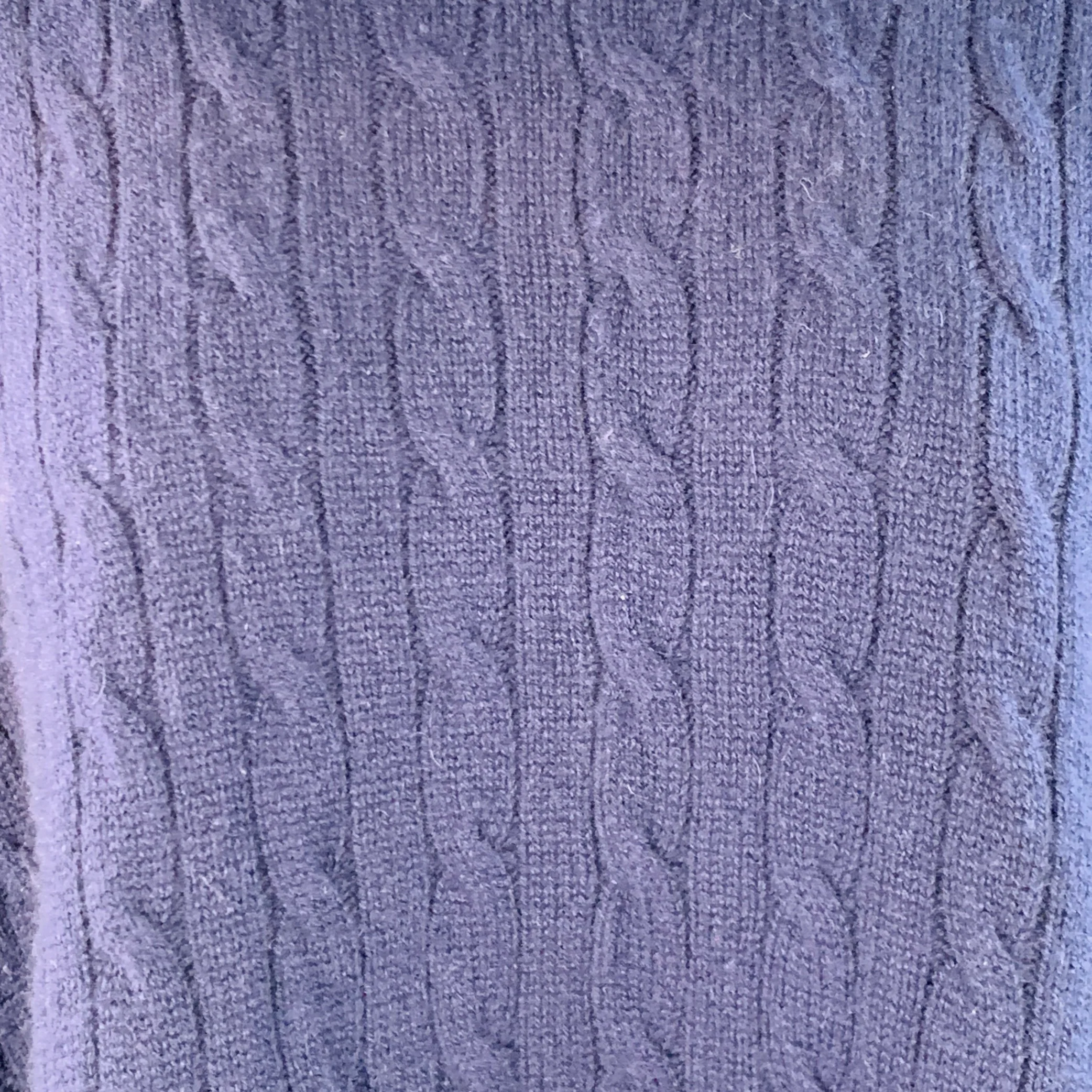 POLO by RALPH LAUREN Size M Navy Cashmere Cable Knit Turtleneck Poncho Sweater - Image 2