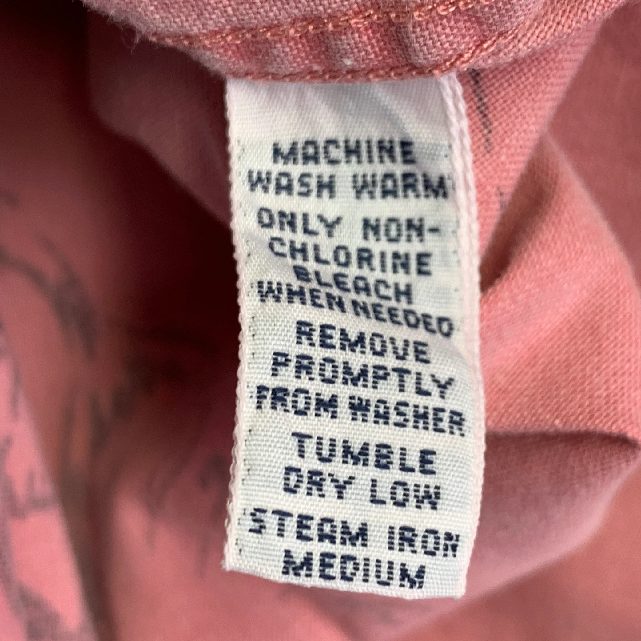 POLO by RALPH LAUREN Size M Pink Grey Tropical Cotton Short Sleeve Shirt - Image 7