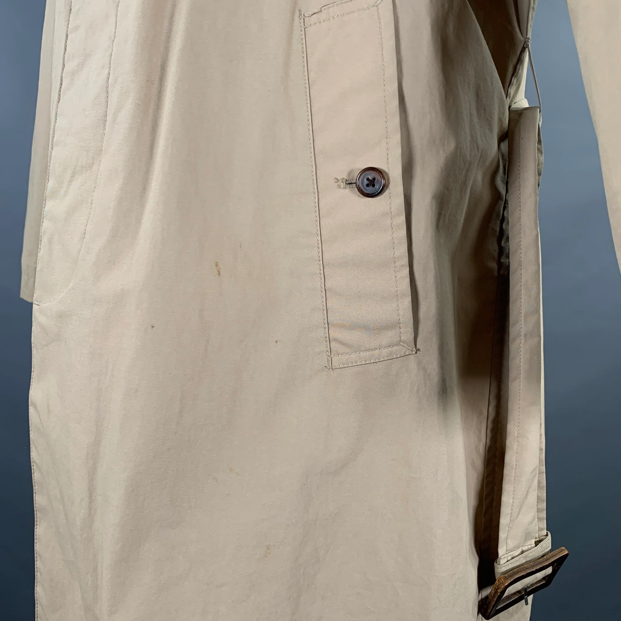 POLO by RALPH LAUREN Size M Size M Khaki Cotton Trench Coat - Image 5