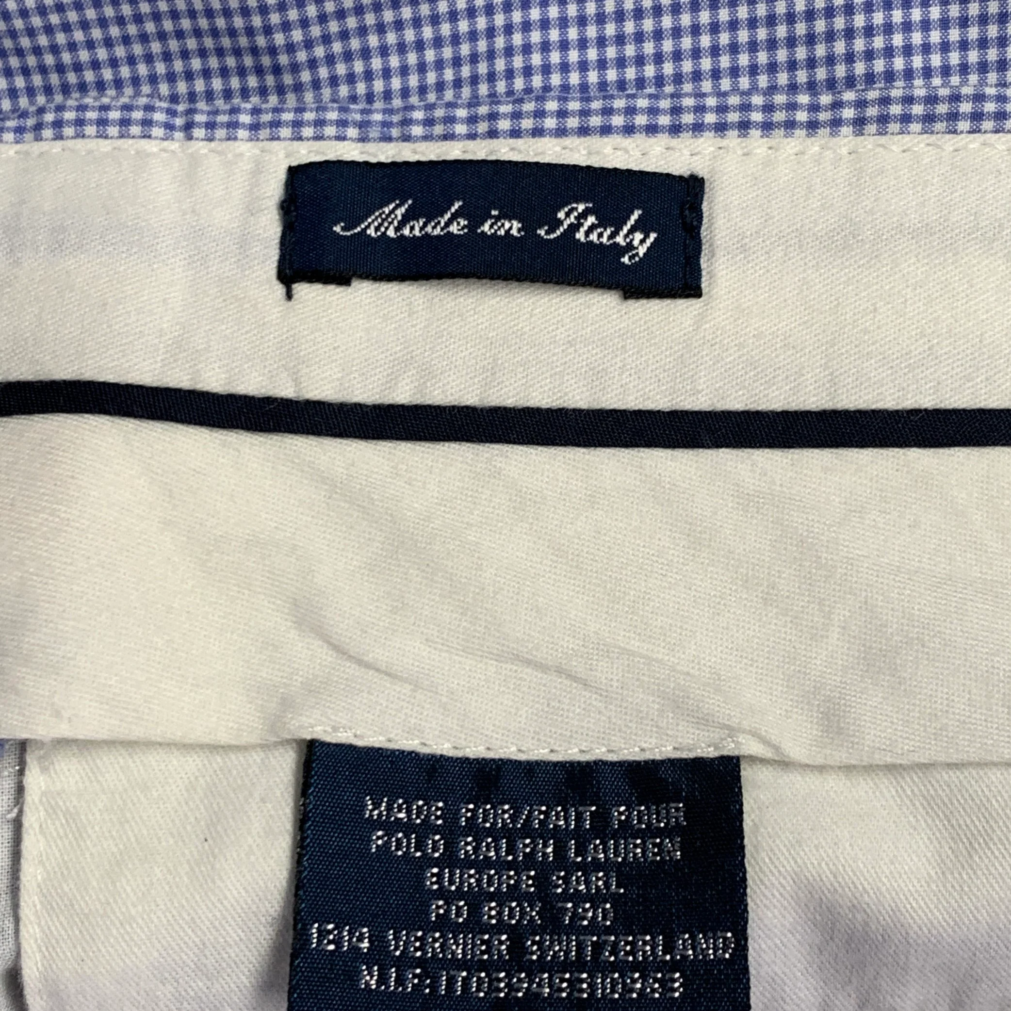 POLO by RALPH LAUREN Size XL Blue White Gingham Cotton Suit - Image 13