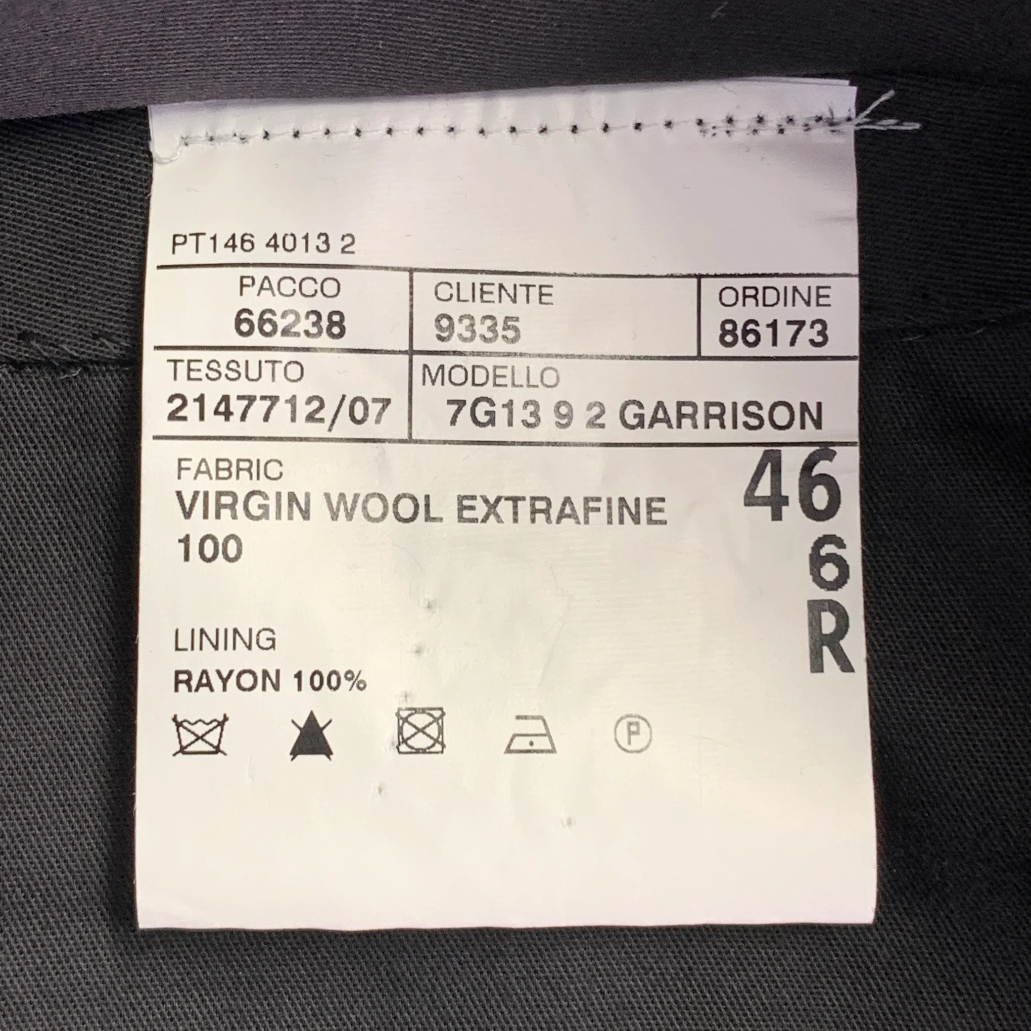 POLO by RALPH LAUREN Size 42 Charcoal Grey Woven Virgin Wool Tapered Zip Fly Dress Pants - Image 4