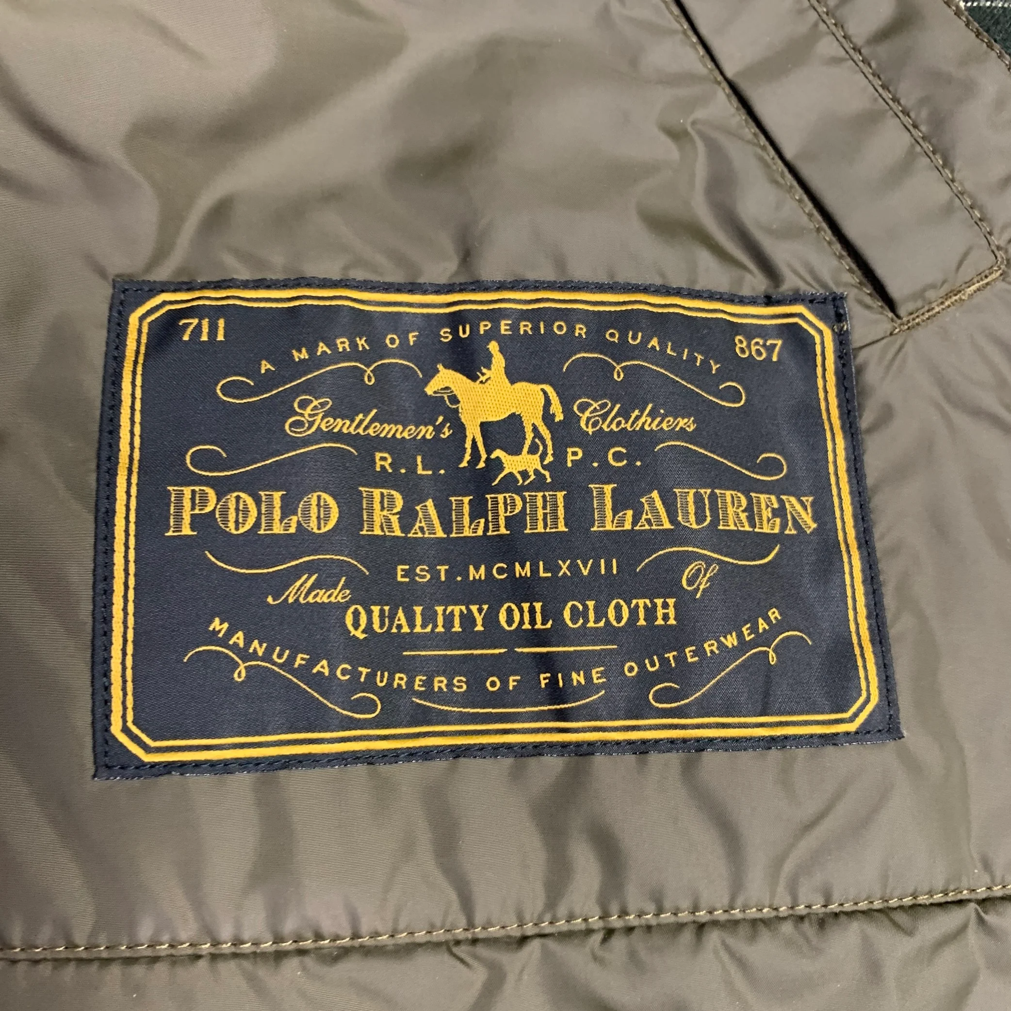 POLO by RALPH LAUREN Size XXL Brown Coated Canvas Vest - Image 8