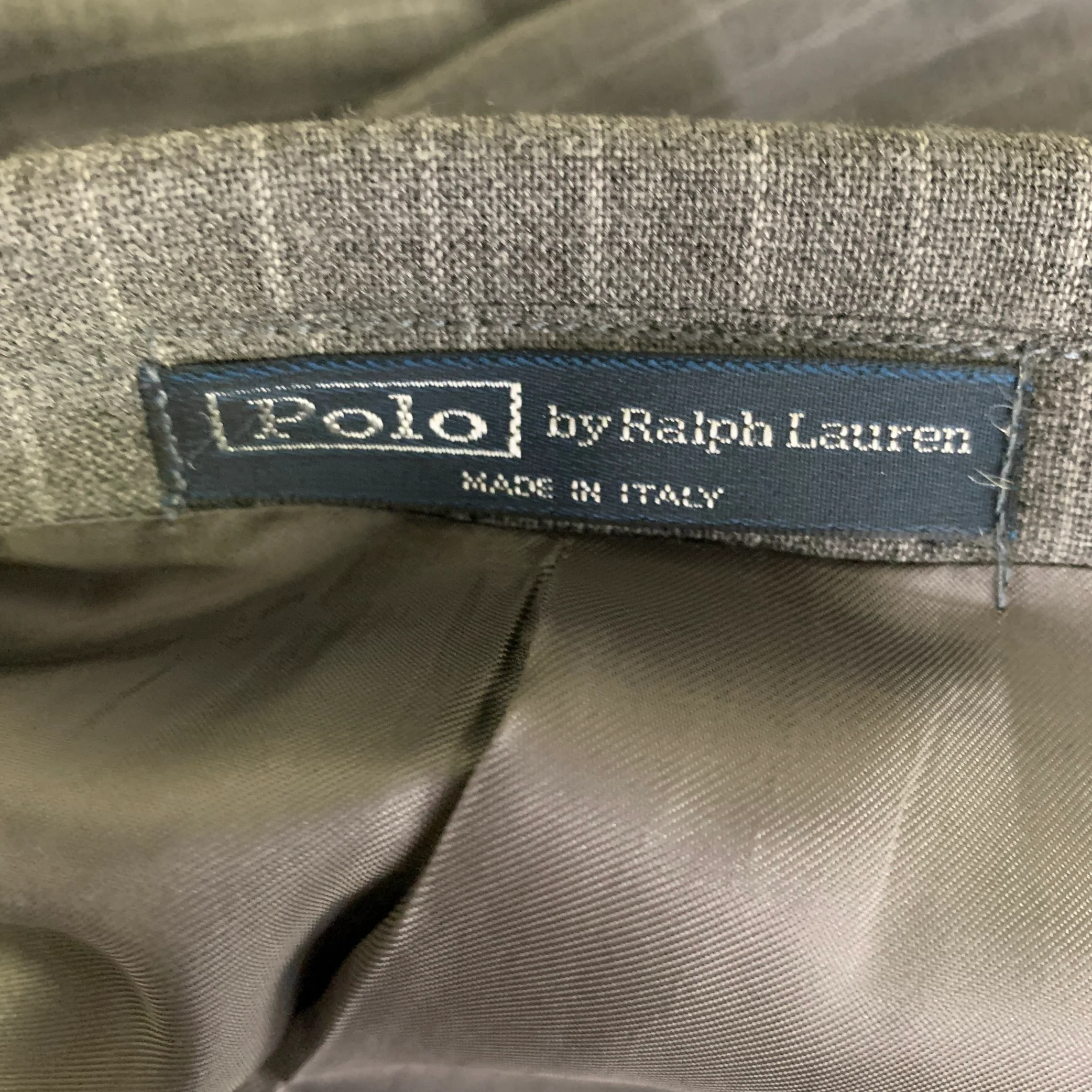POLO Chest Size 44 Grey Pinstripe Wool Notch Lapel 36 30 Suit - Image 9