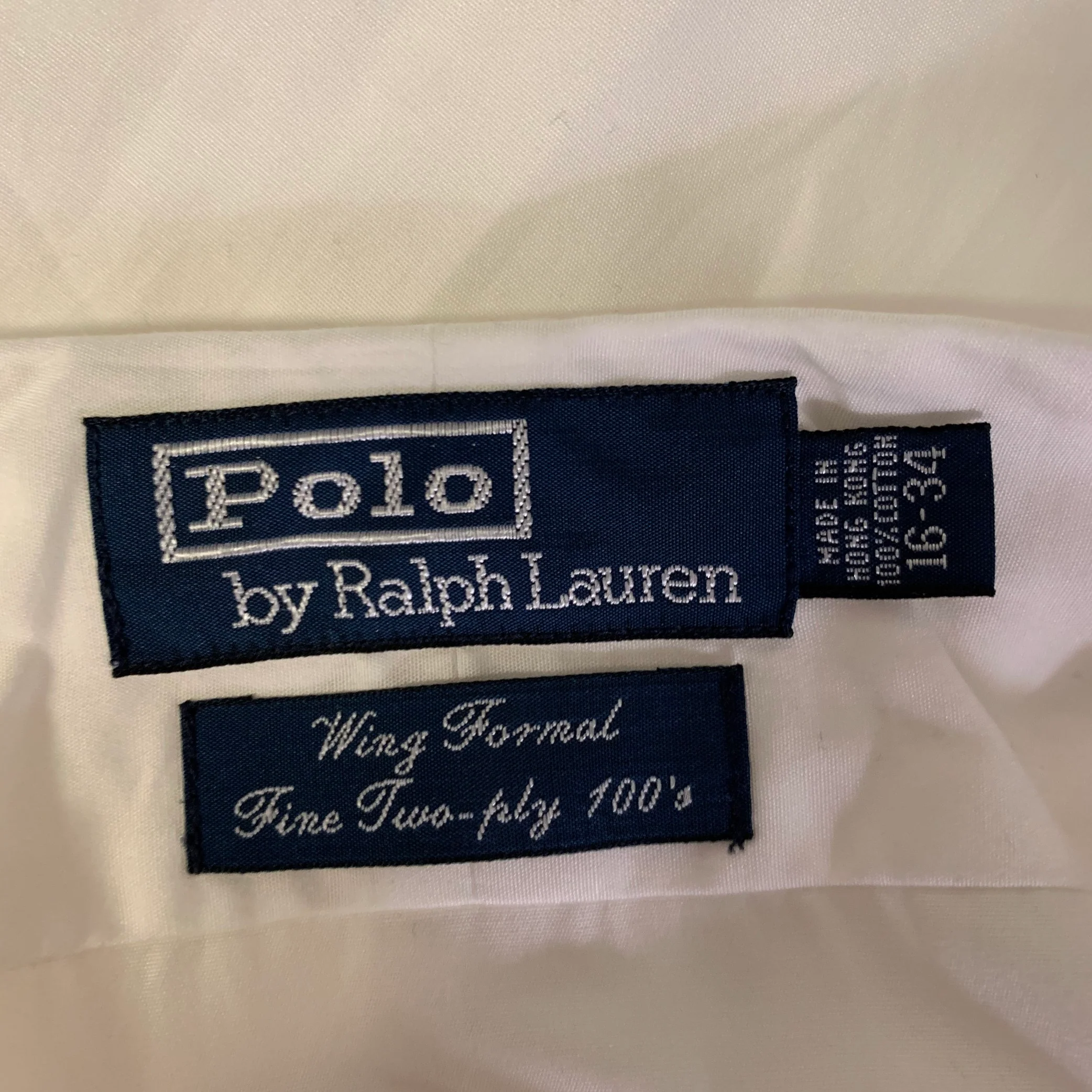 POLO Size XL White Ruffled Cotton Tuxedo Long Sleeve Shirt - Image 8