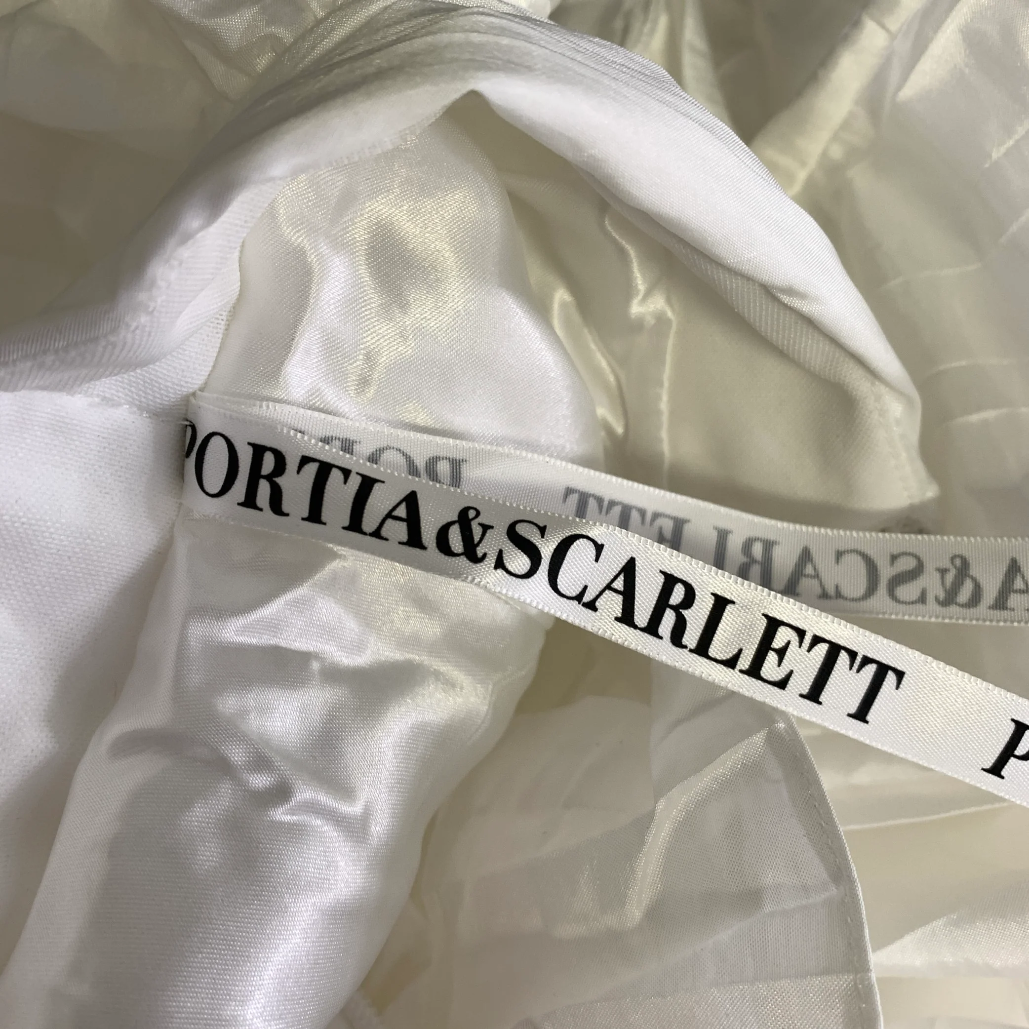 PORTIA & SCARLETT Size M White Polyester Spandex Ruffled Maxi Skirt - Image 3