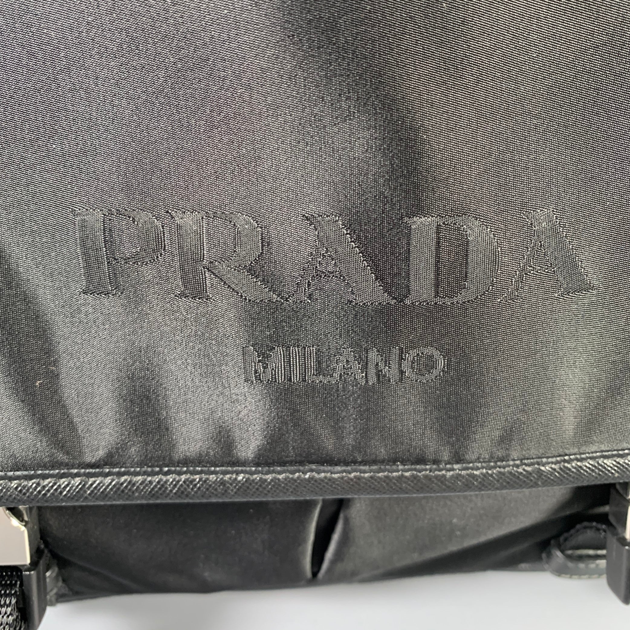 PRADA Black Nylon Messenger Bags - Image 2