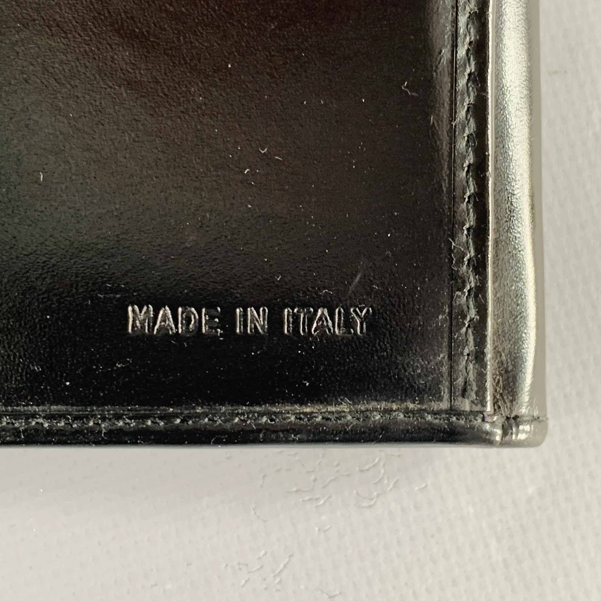 PRADA Black Silver Leather Cardholder Wallet - Image 6