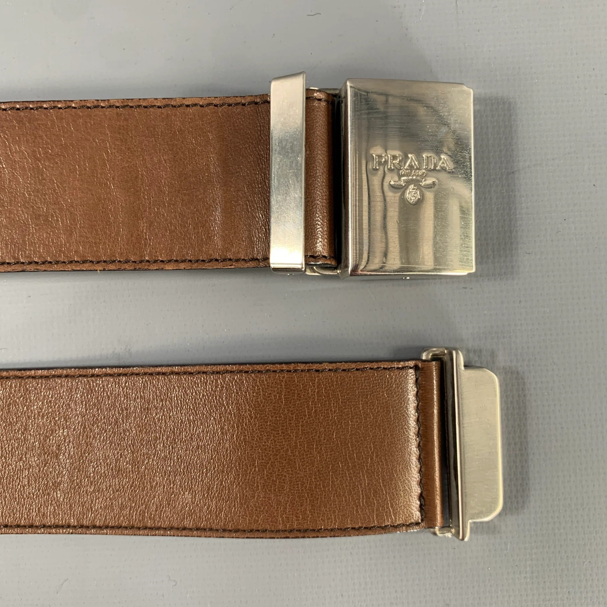 PRADA Brown Leather Belt - Image 5