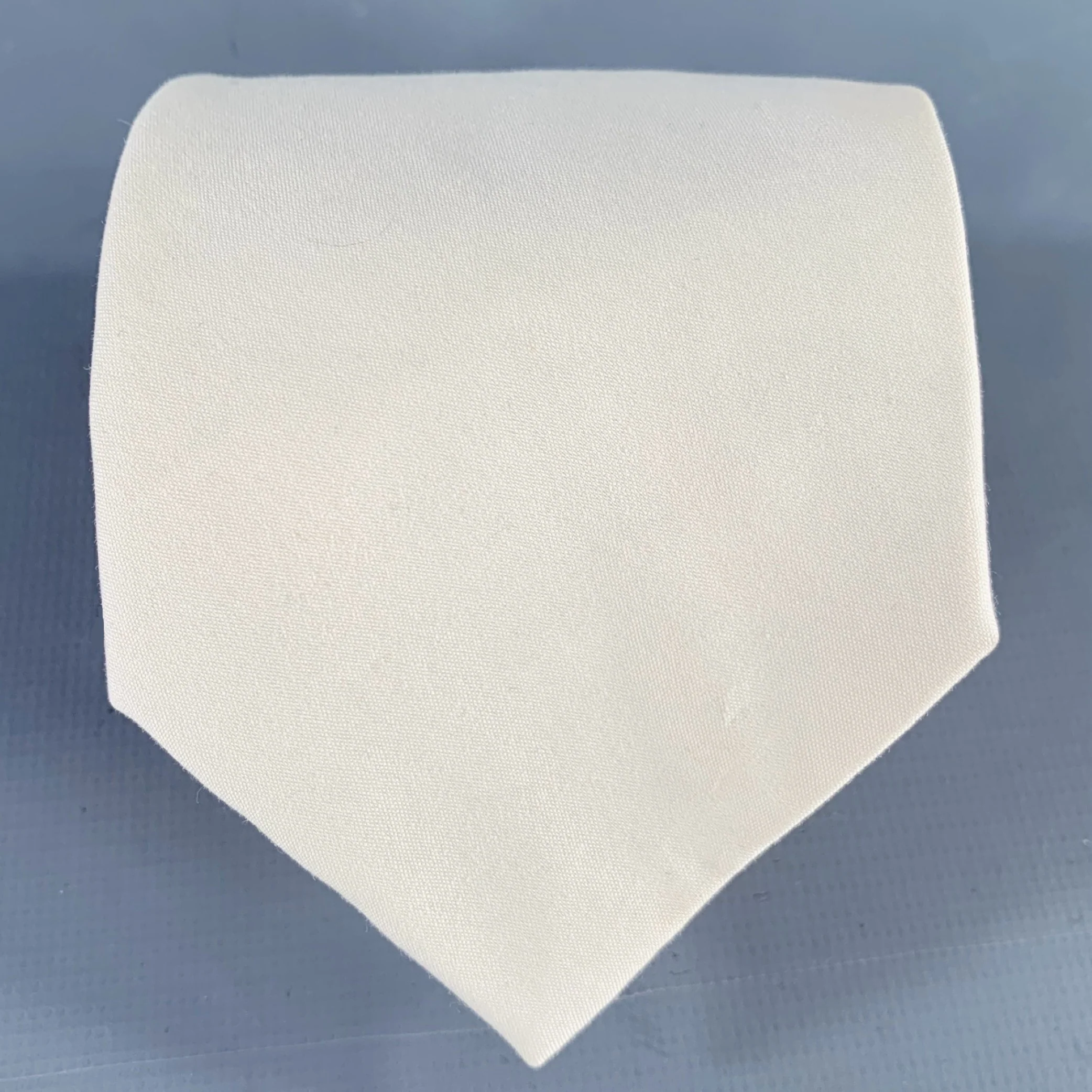 PRADA Cream Cotton Blend Tie
