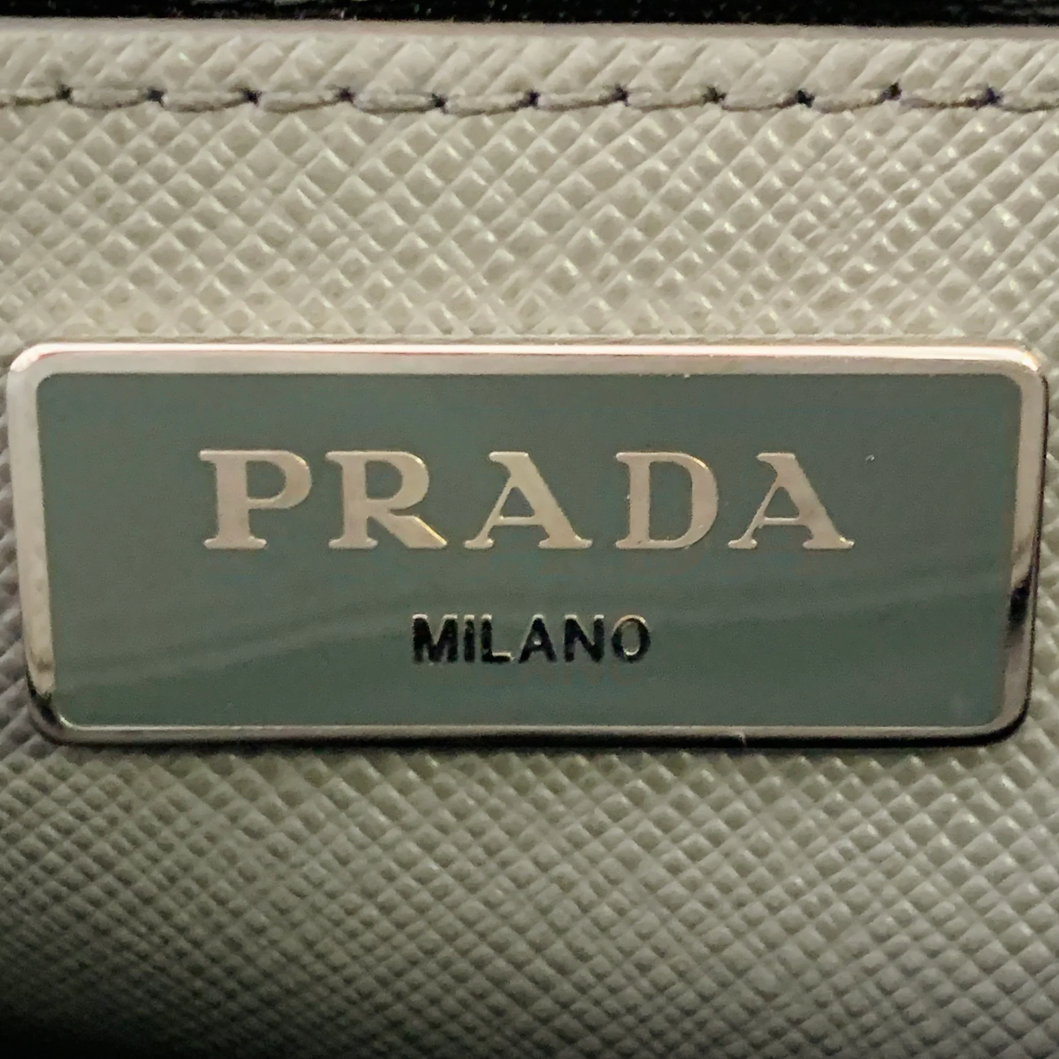 PRADA Galleria Grey Saffiano Leather Top Handles Handbag - Image 7
