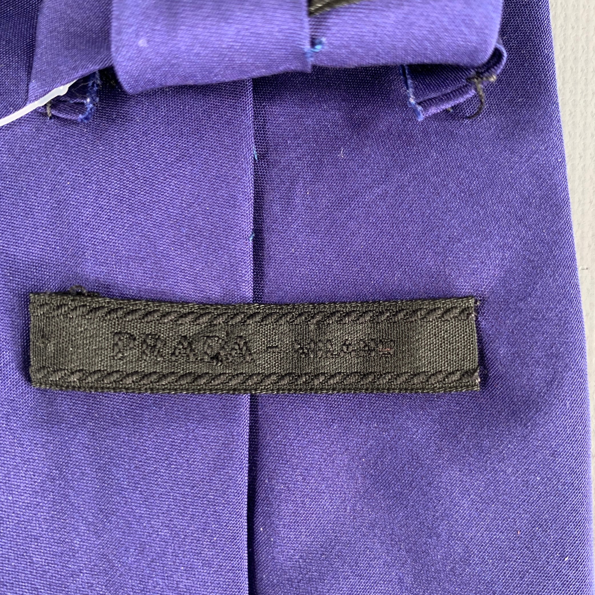 PRADA Purple Blue Silk Tie - Image 3