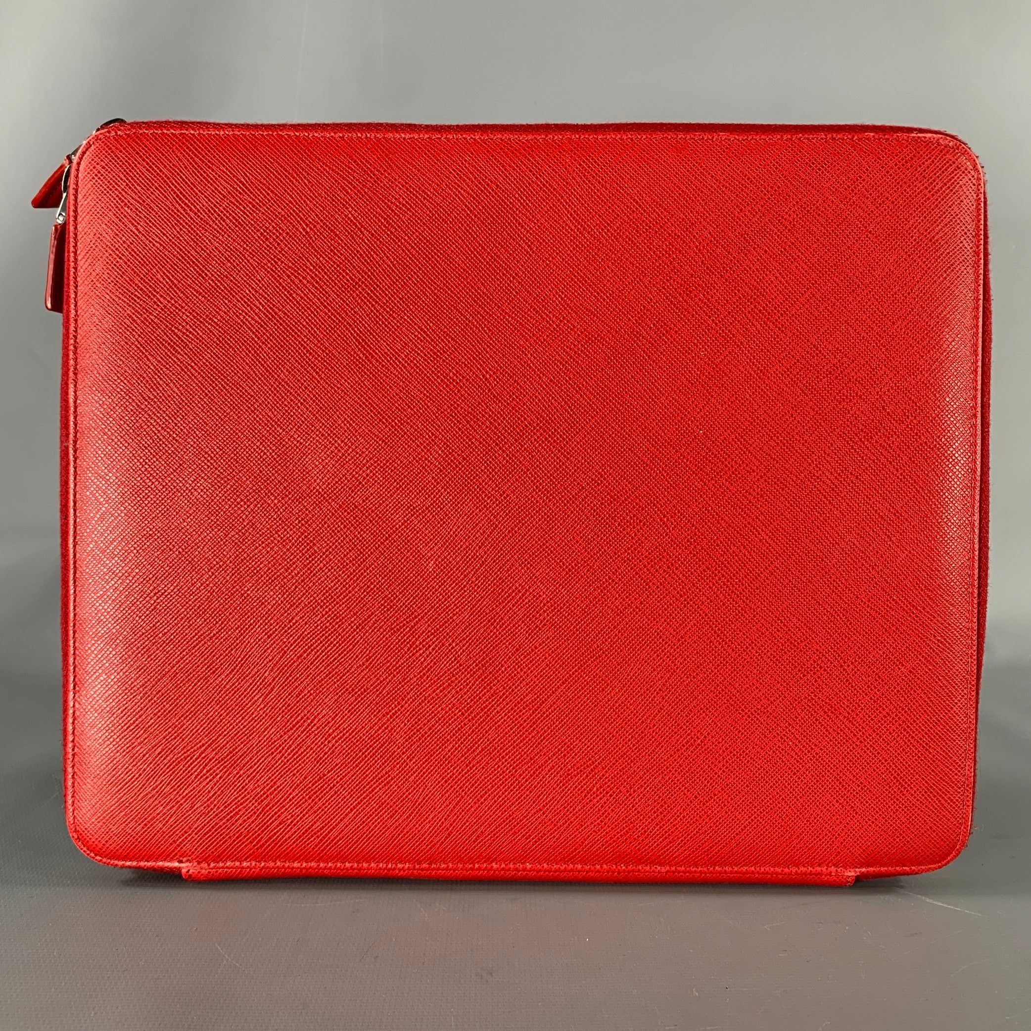 PRADA Red Leather iPad Case Bags & Leather Goods