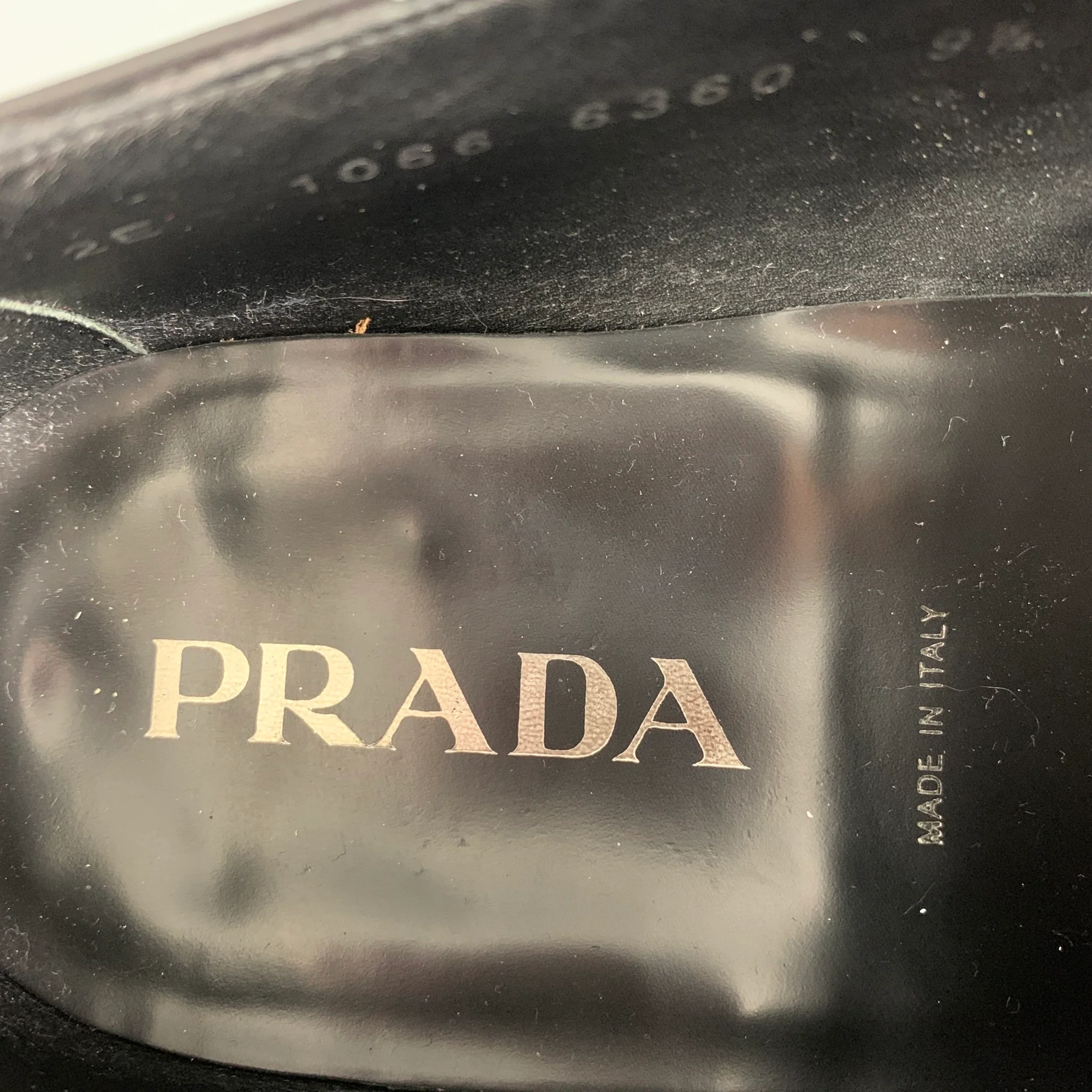 PRADA Size 10.5 Black Leather Square Toe Lace Up Shoes - Image 7