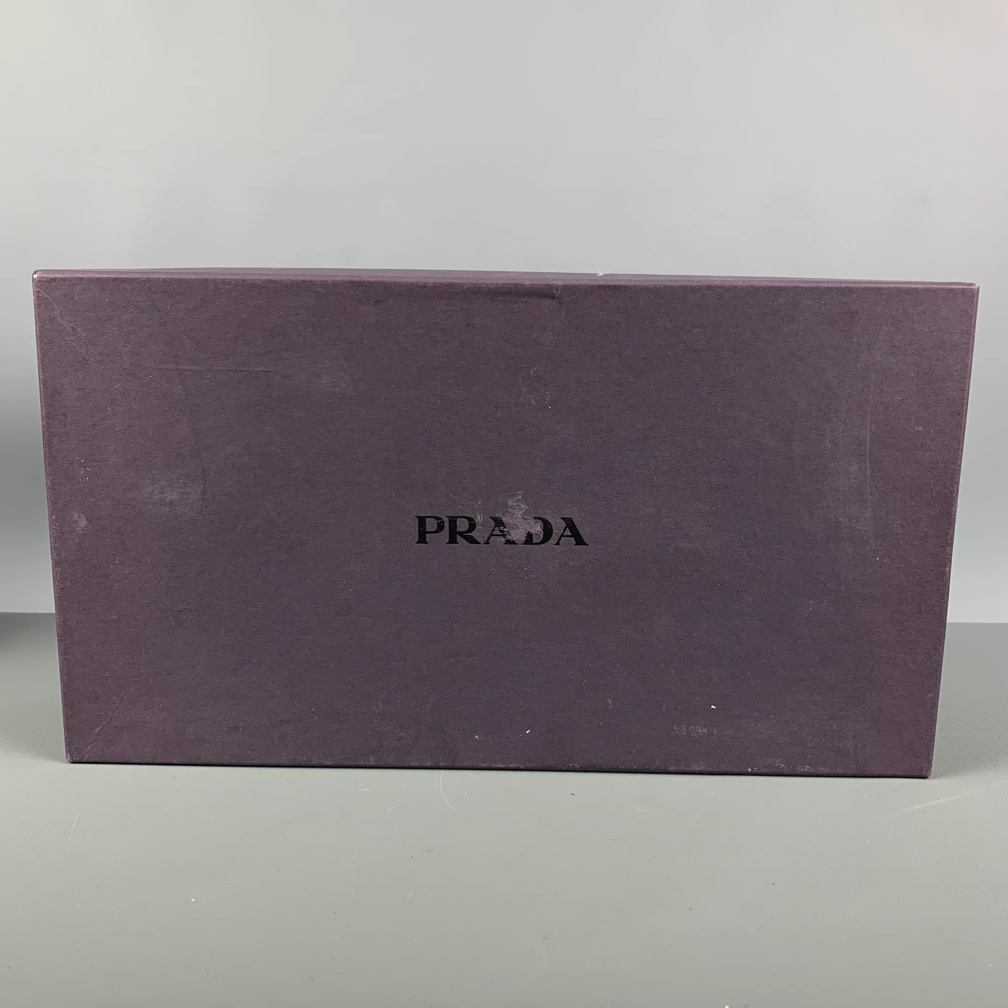 PRADA Size 10.5 Black Leather Square Toe Lace Up Shoes - Image 9