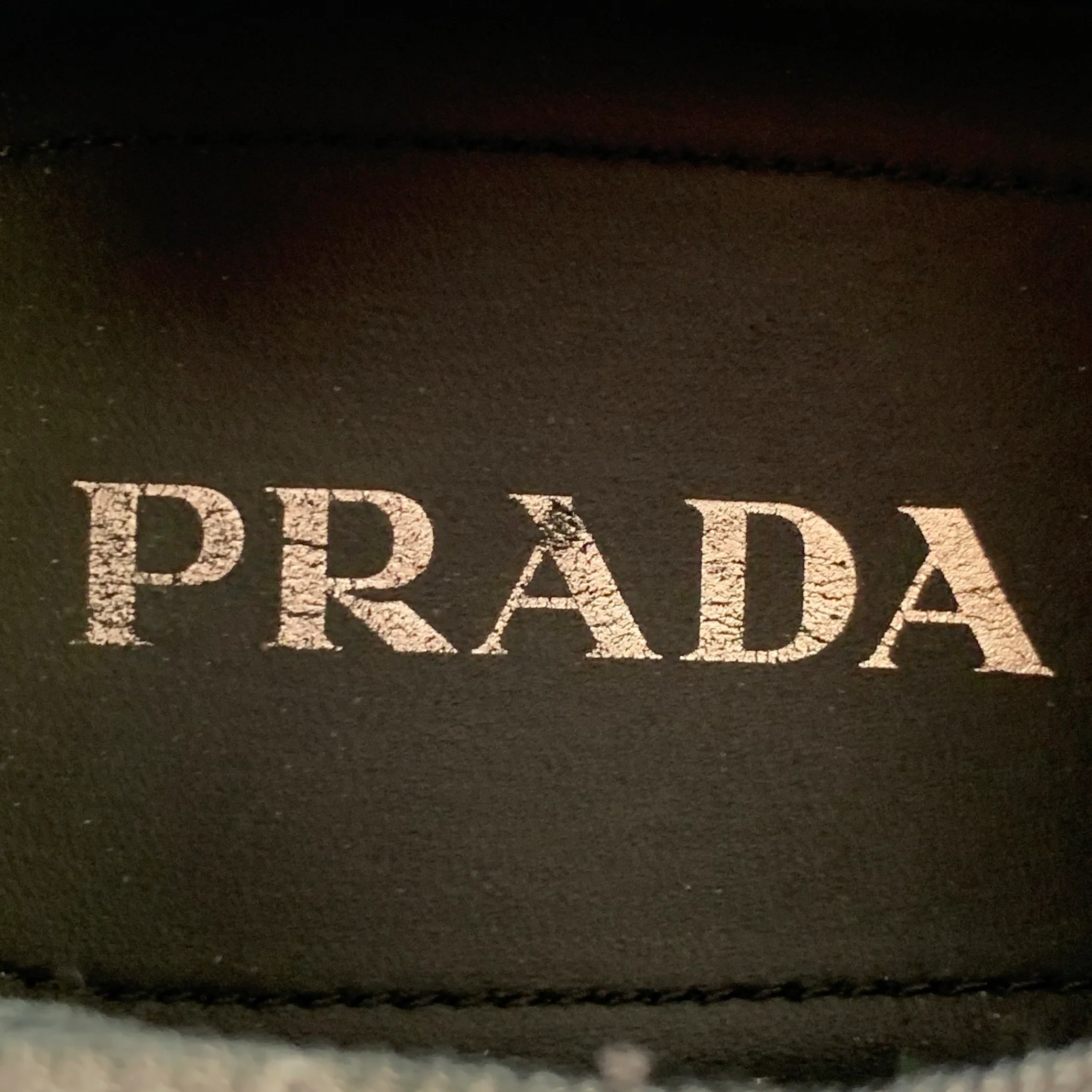PRADA Size 11 Black Grey Ombre Nylon Stretch Sneakers - Image 7