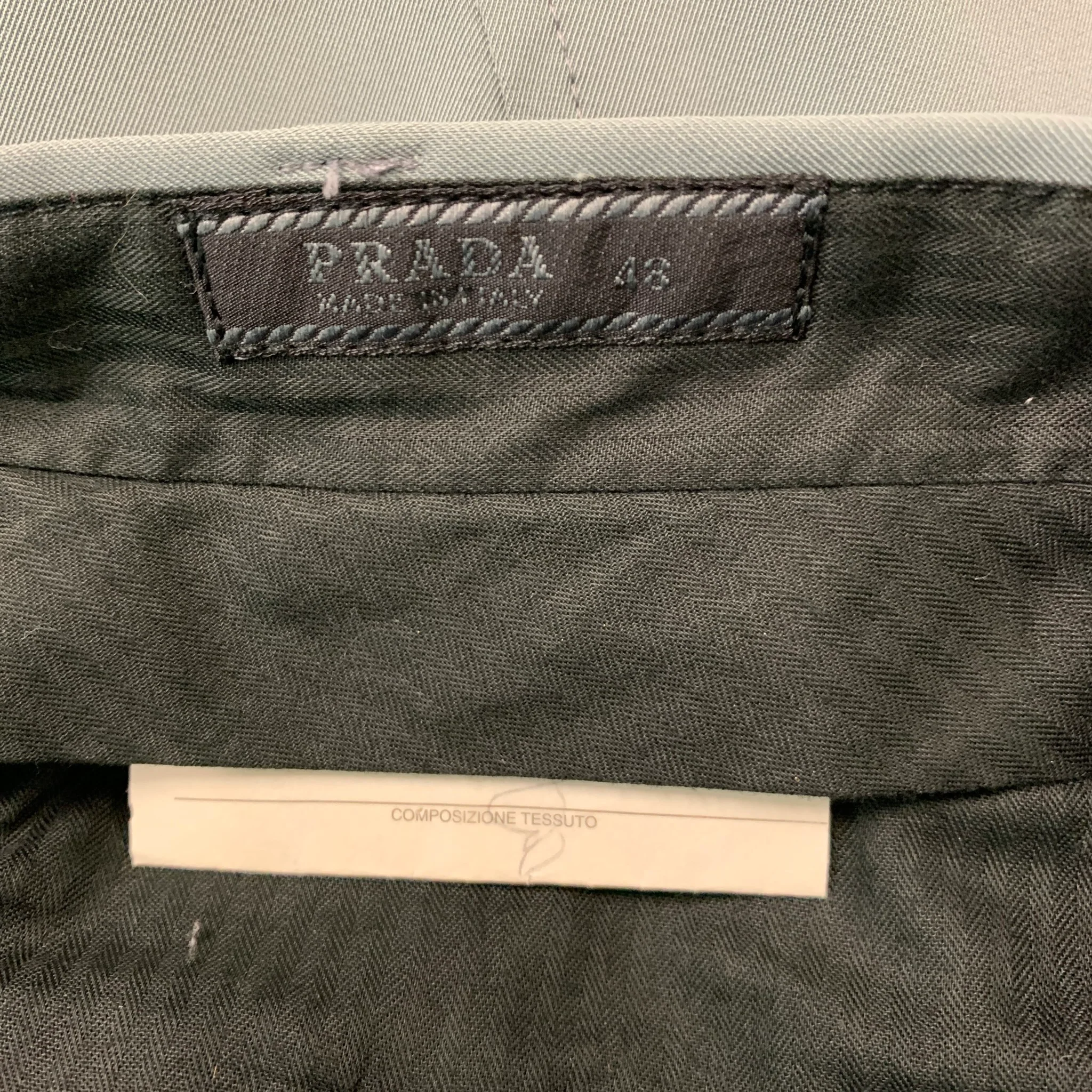 PRADA Size 32 Grey Polyester Blend Flat Front Dress Pants - Image 5