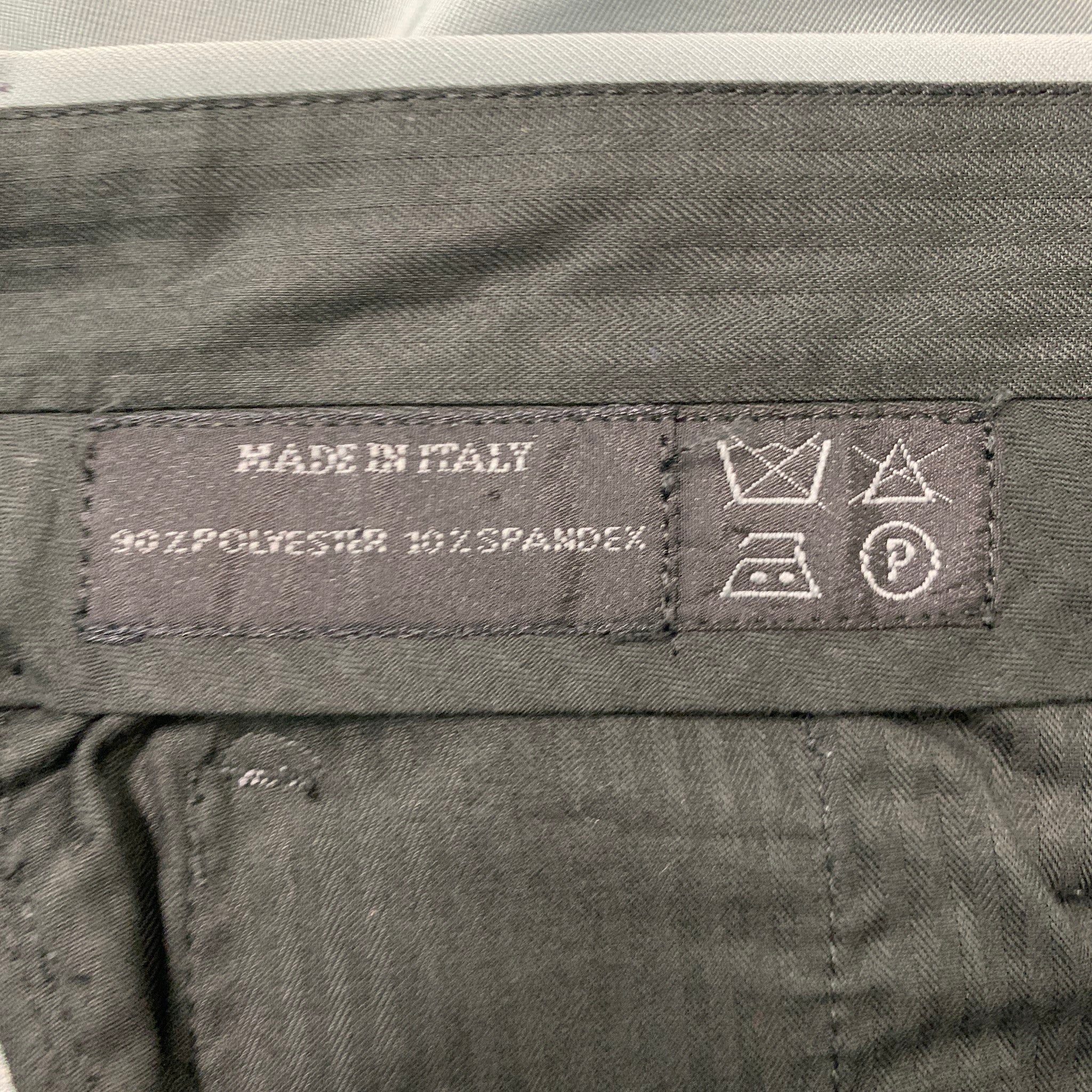 PRADA Size 32 Grey Polyester Blend Flat Front Dress Pants - Image 8