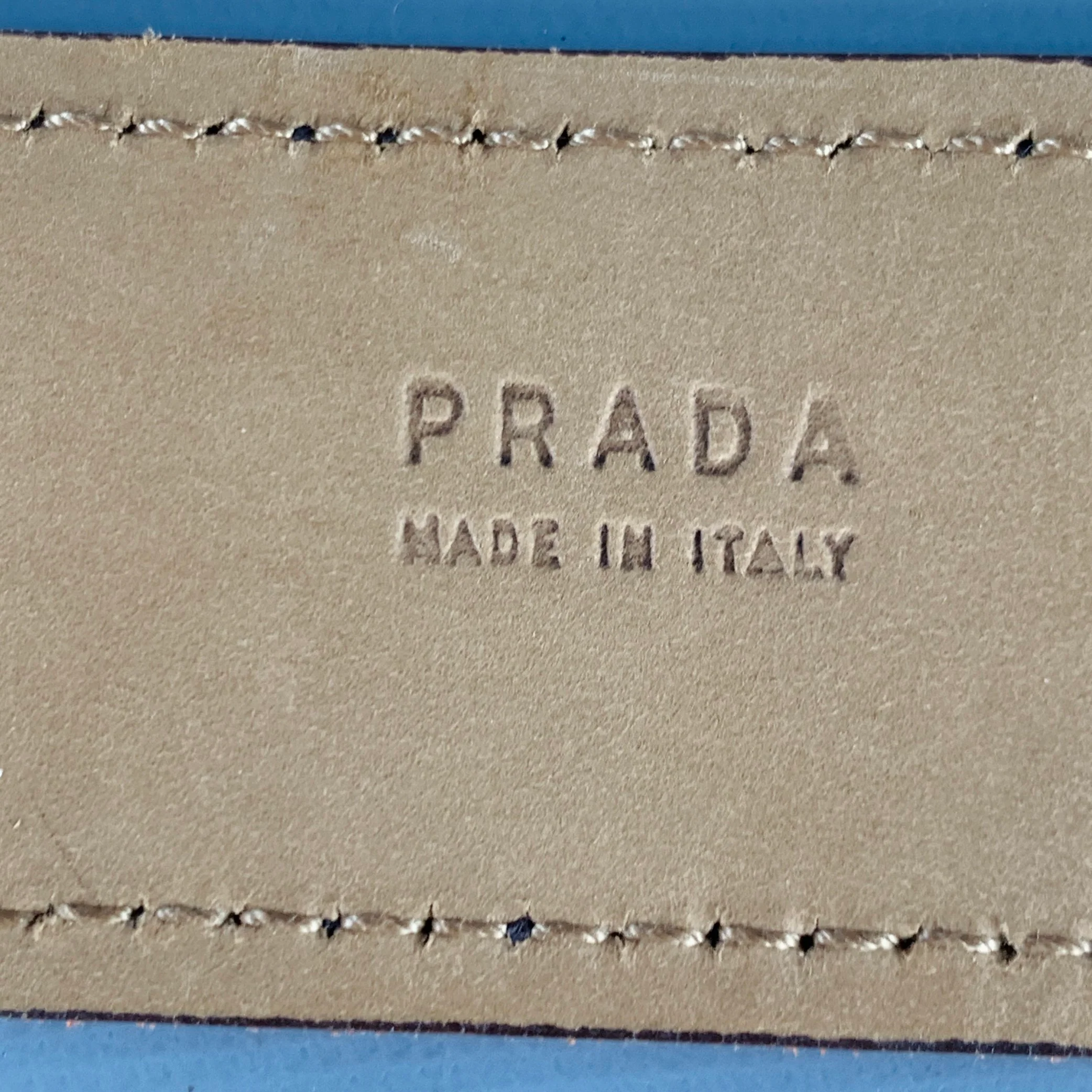 PRADA Size 32 Orange Gold Suede Belt - Image 7