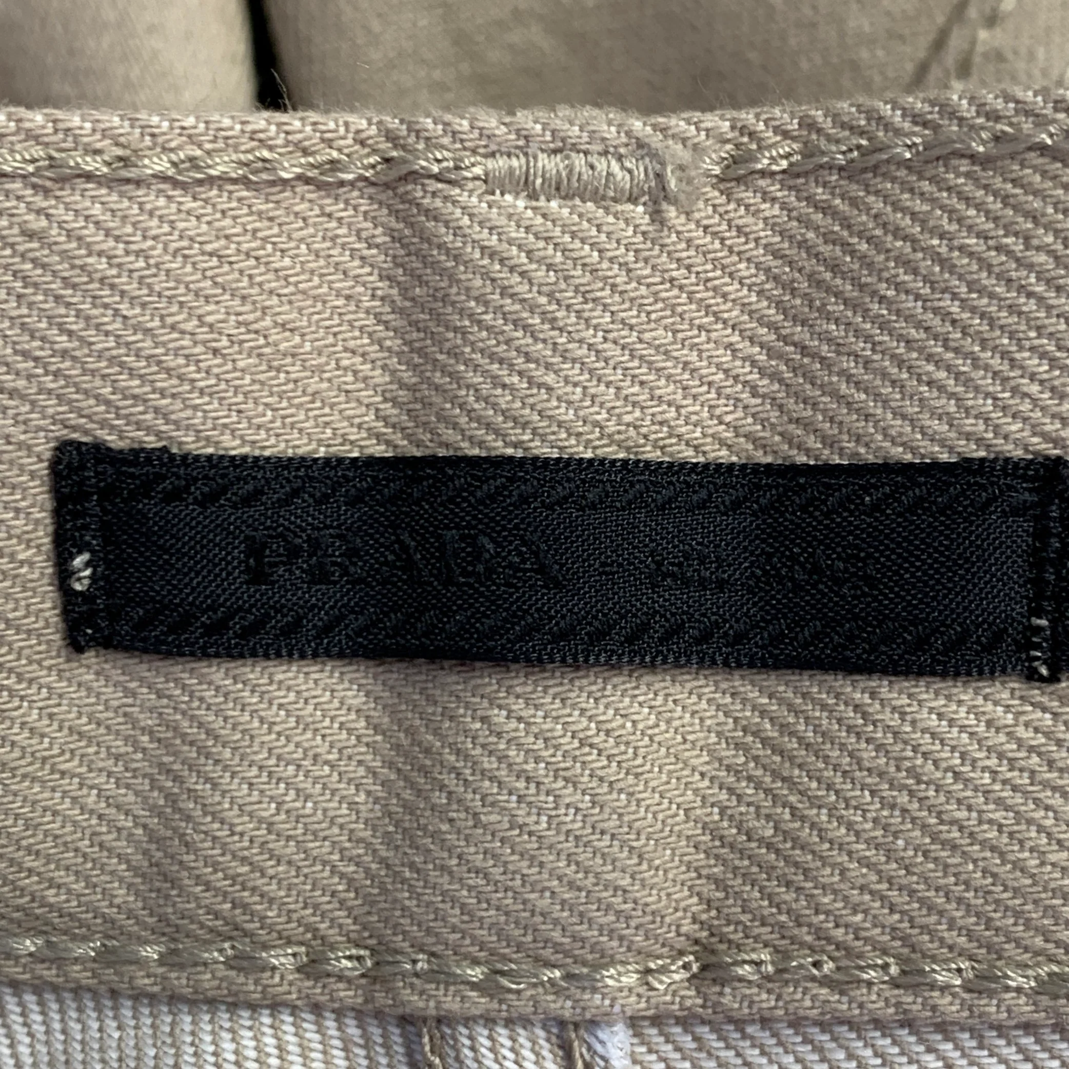 PRADA Size 34 Khaki Twill Cotton Classic Fit Tapered Button Fly Jeans - Image 9
