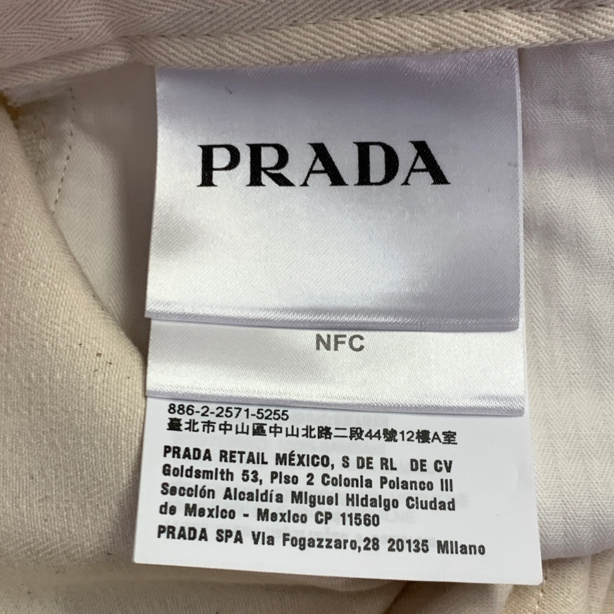 PRADA Size 36 Beige Cotton Herringbone Tapered Elastic Cuffs Zip Fly Casual Pants - Image 7