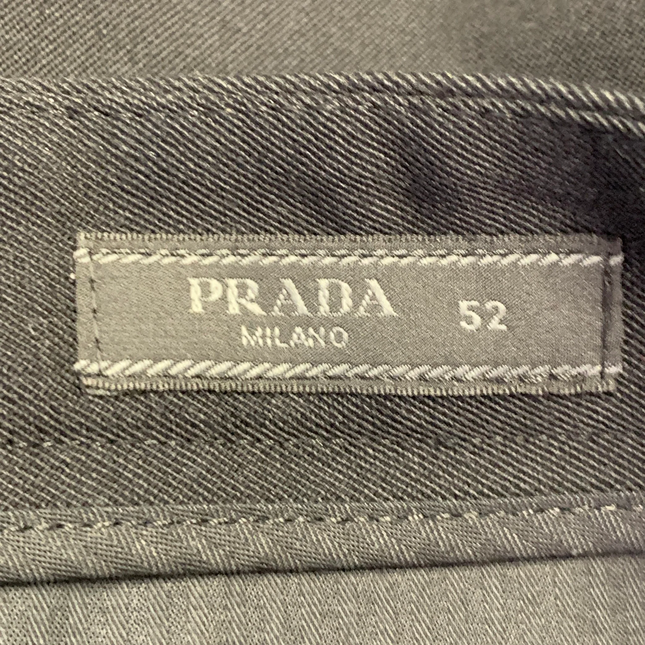 PRADA Size 36 Black Virgin Wool Flat Front Zip Fly Dress Pants - Image 5