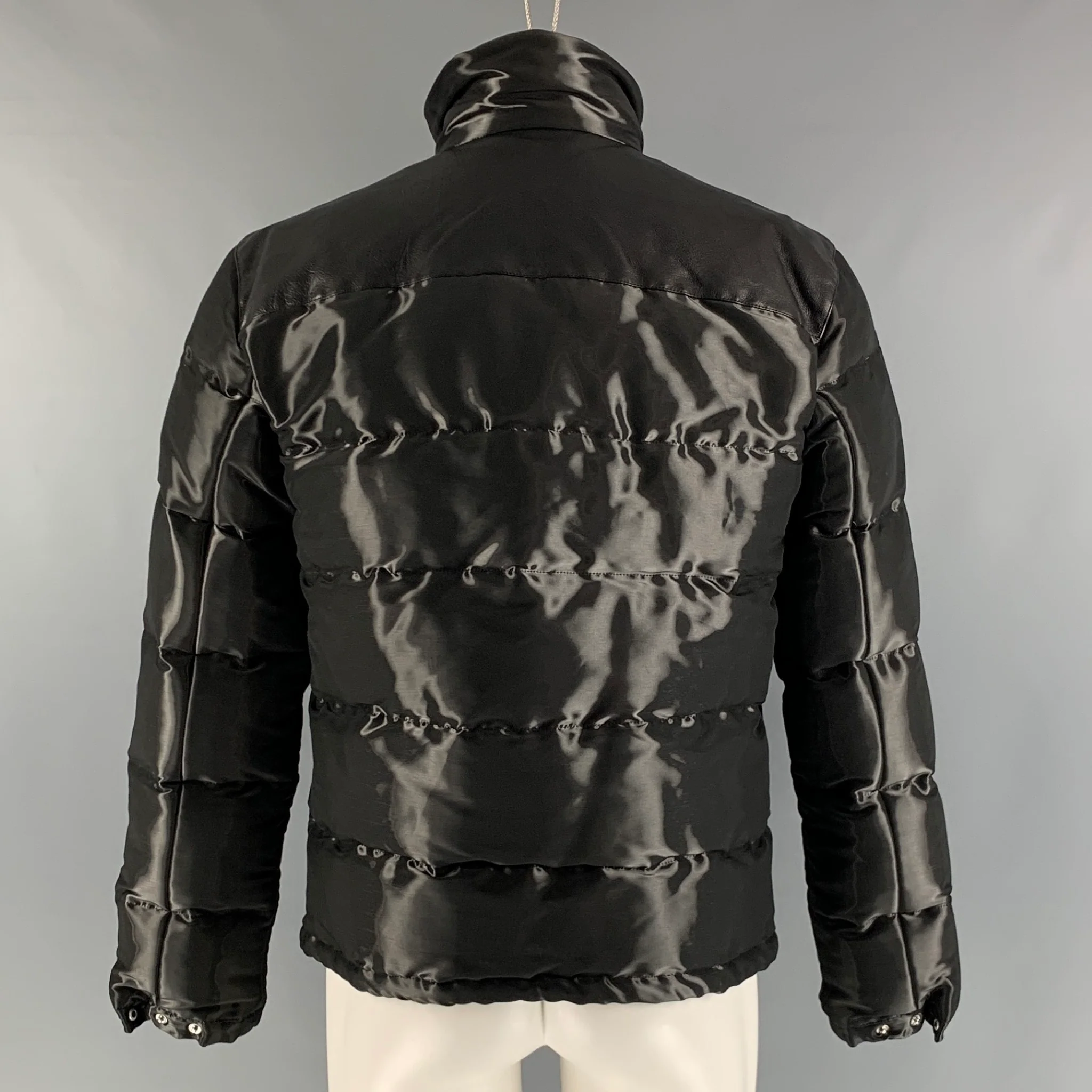 PRADA Size 38 Black Quilted Polyester Blend Jacket - Image 3