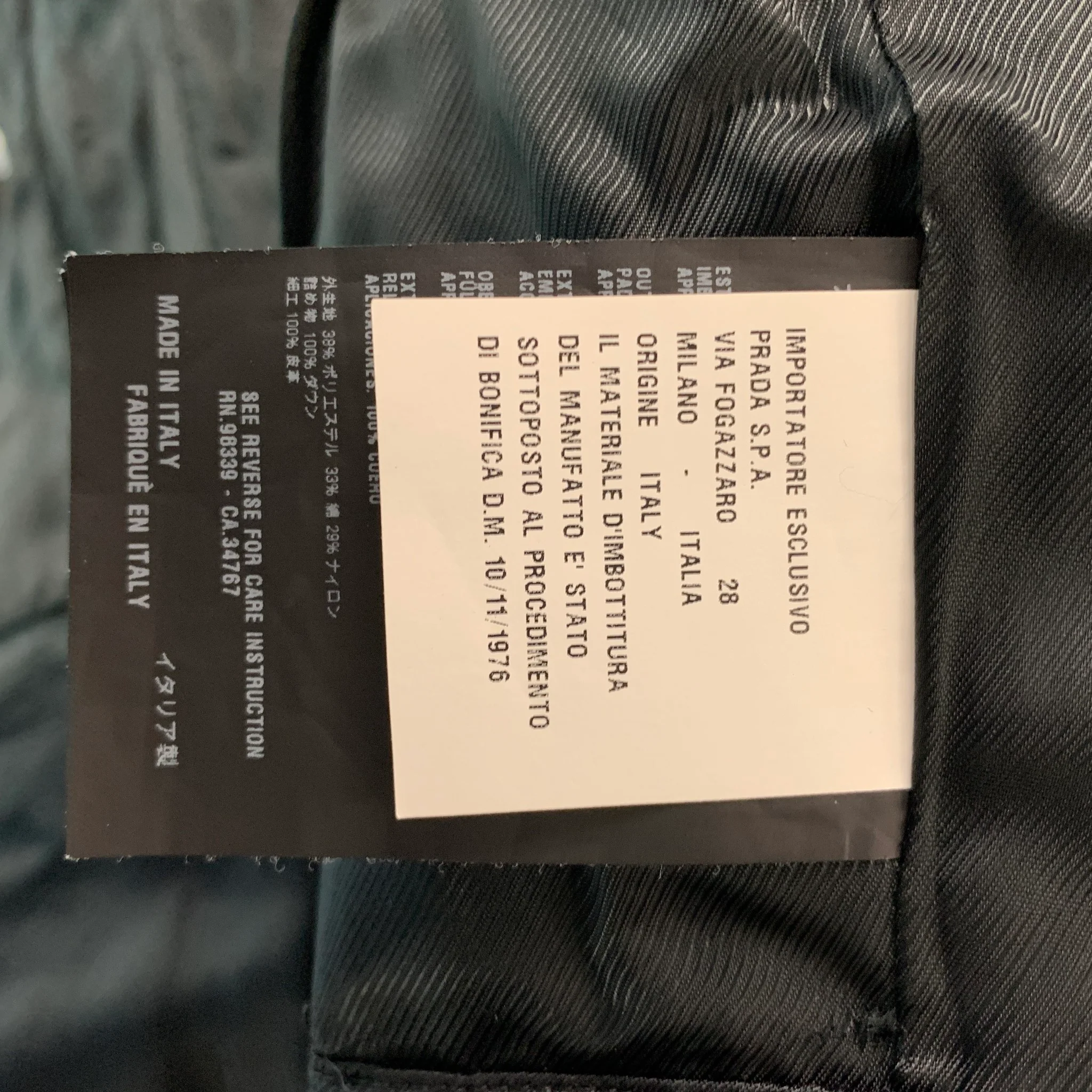 PRADA Size 38 Black Quilted Polyester Blend Jacket - Image 6