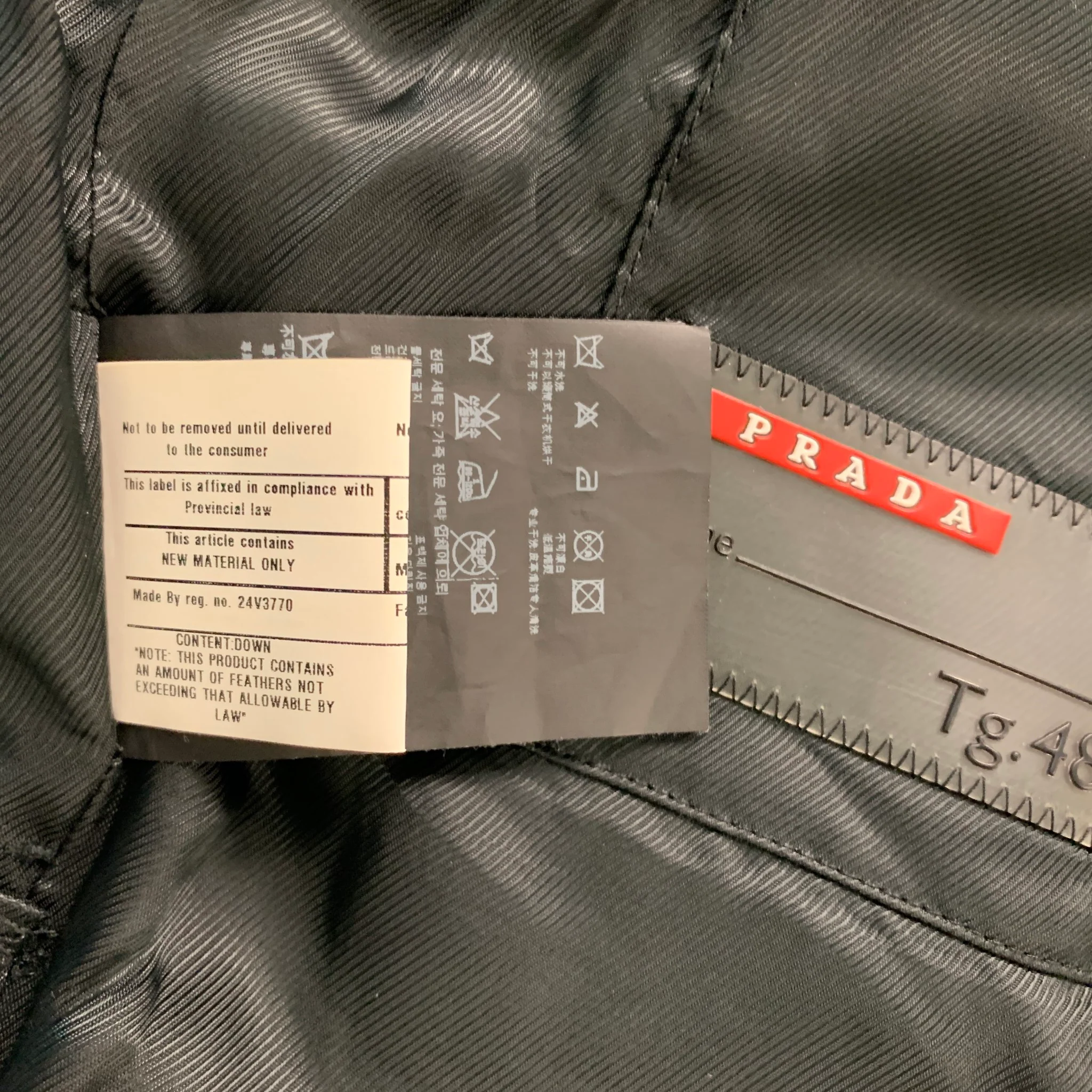 PRADA Size 38 Black Quilted Polyester Blend Jacket - Image 7