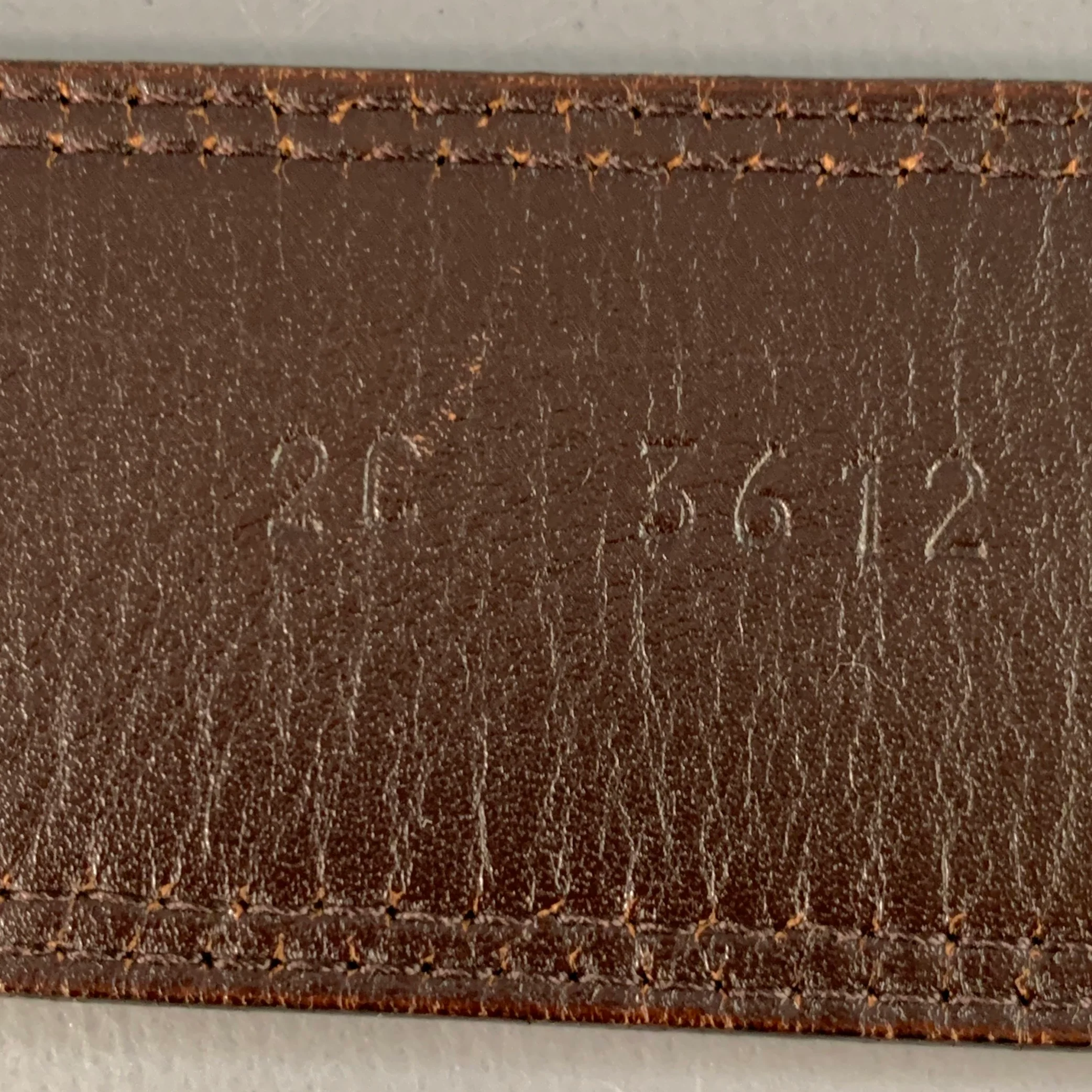PRADA Size 38 Tan Brown Logo Canvas Leather Belt - Image 9