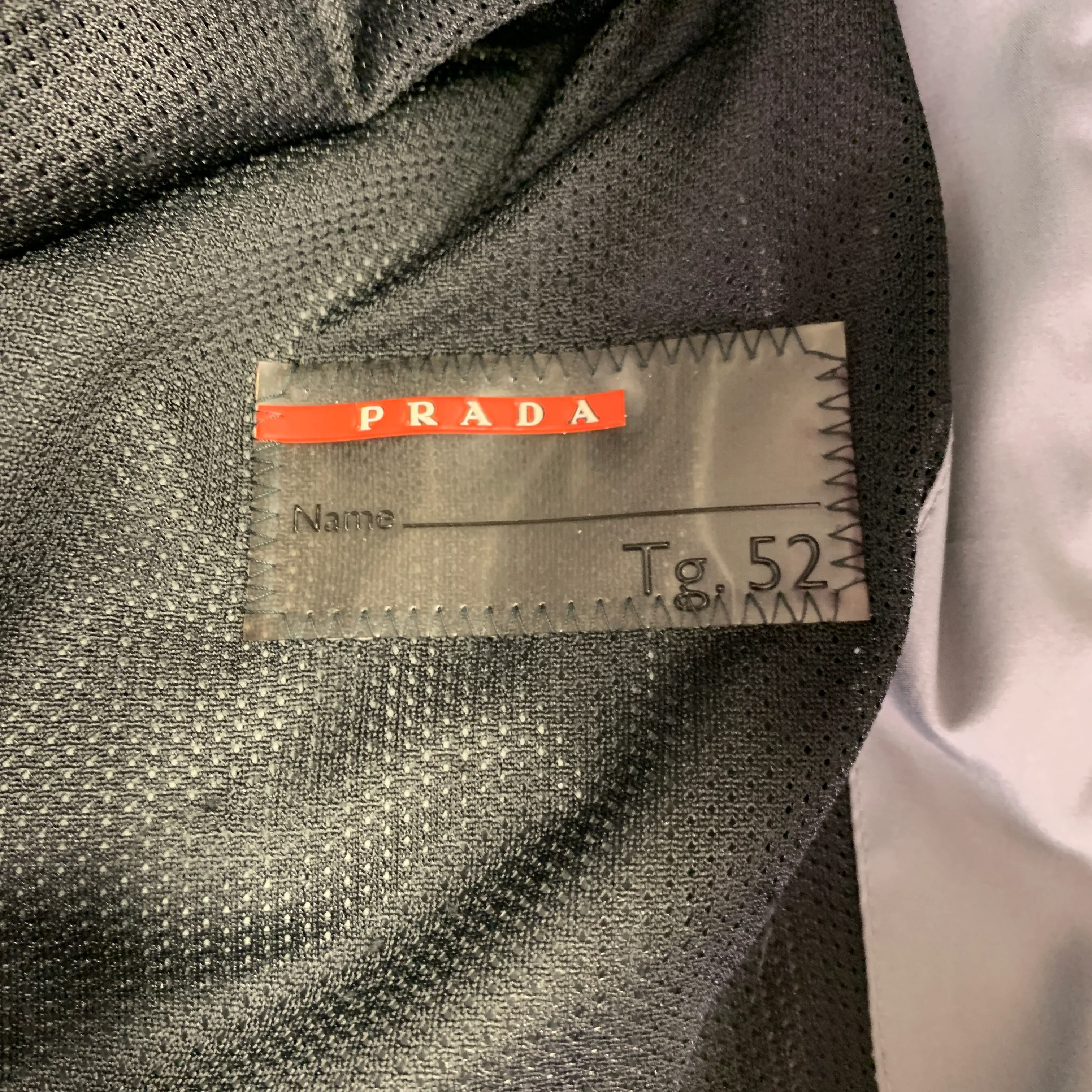 PRADA Size 42 Blue Grey Polyester Windbreaker Jacket - Image 11