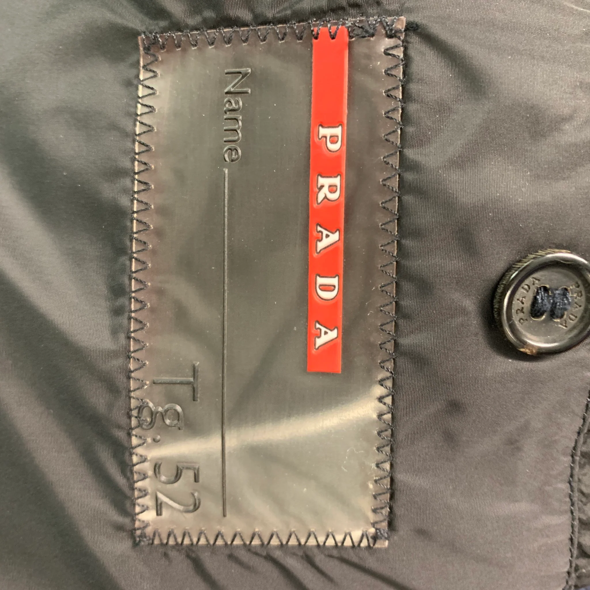 PRADA Size 42 Navy Wool Single breasted Jacket - Image 4