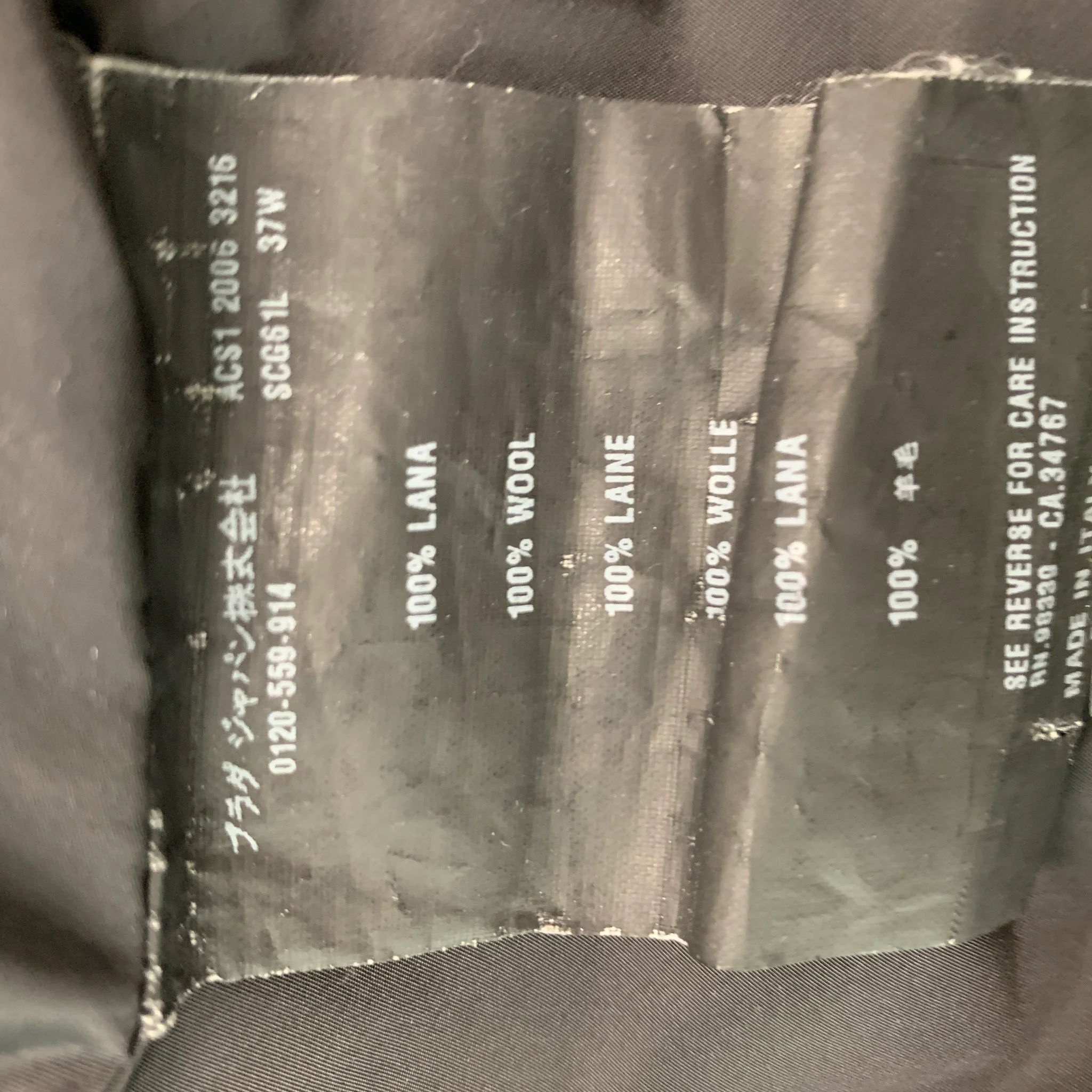 PRADA Size 42 Navy Wool Single breasted Jacket - Image 5