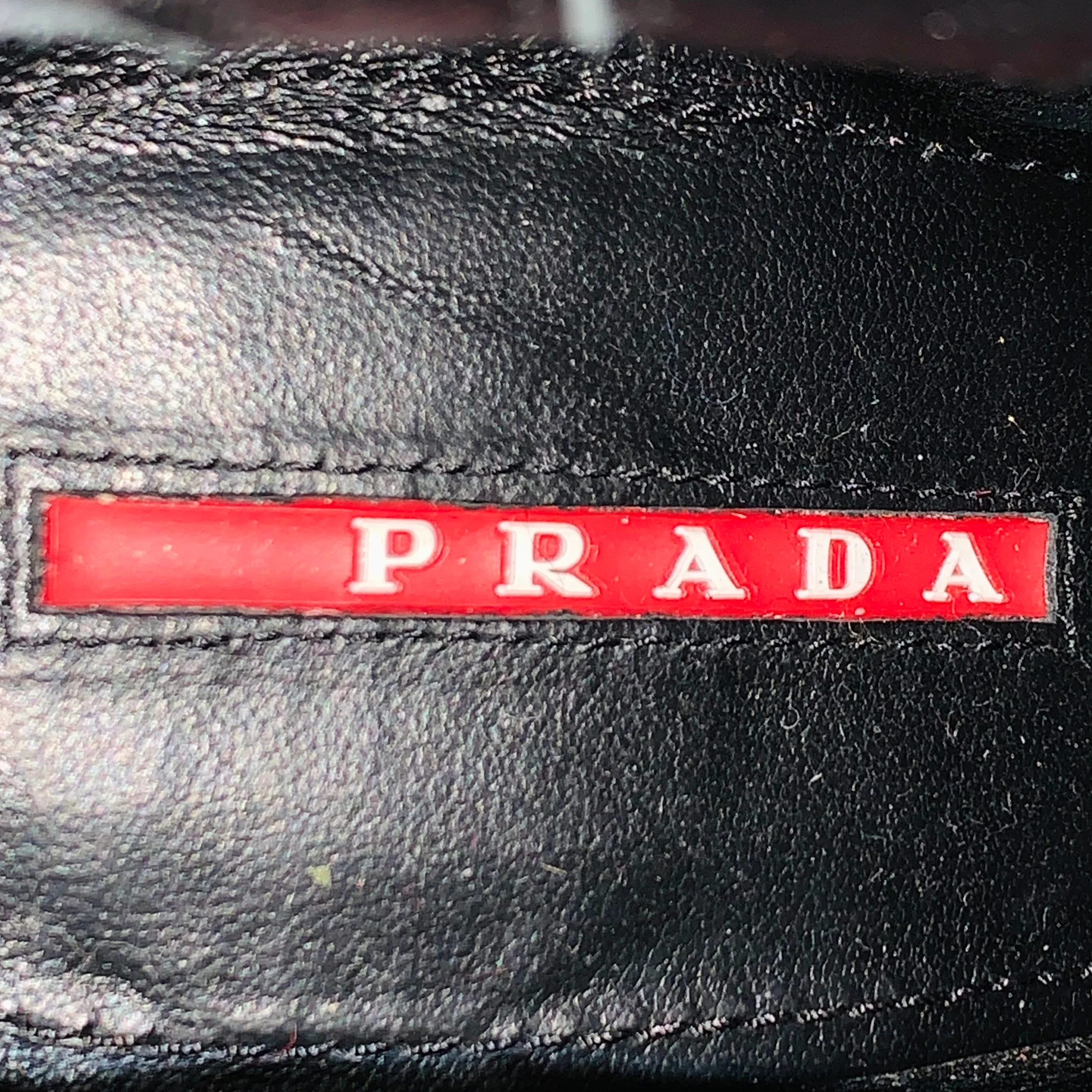 PRADA Size 7.5 Black Suede Wedge Ankle Boots - Image 7