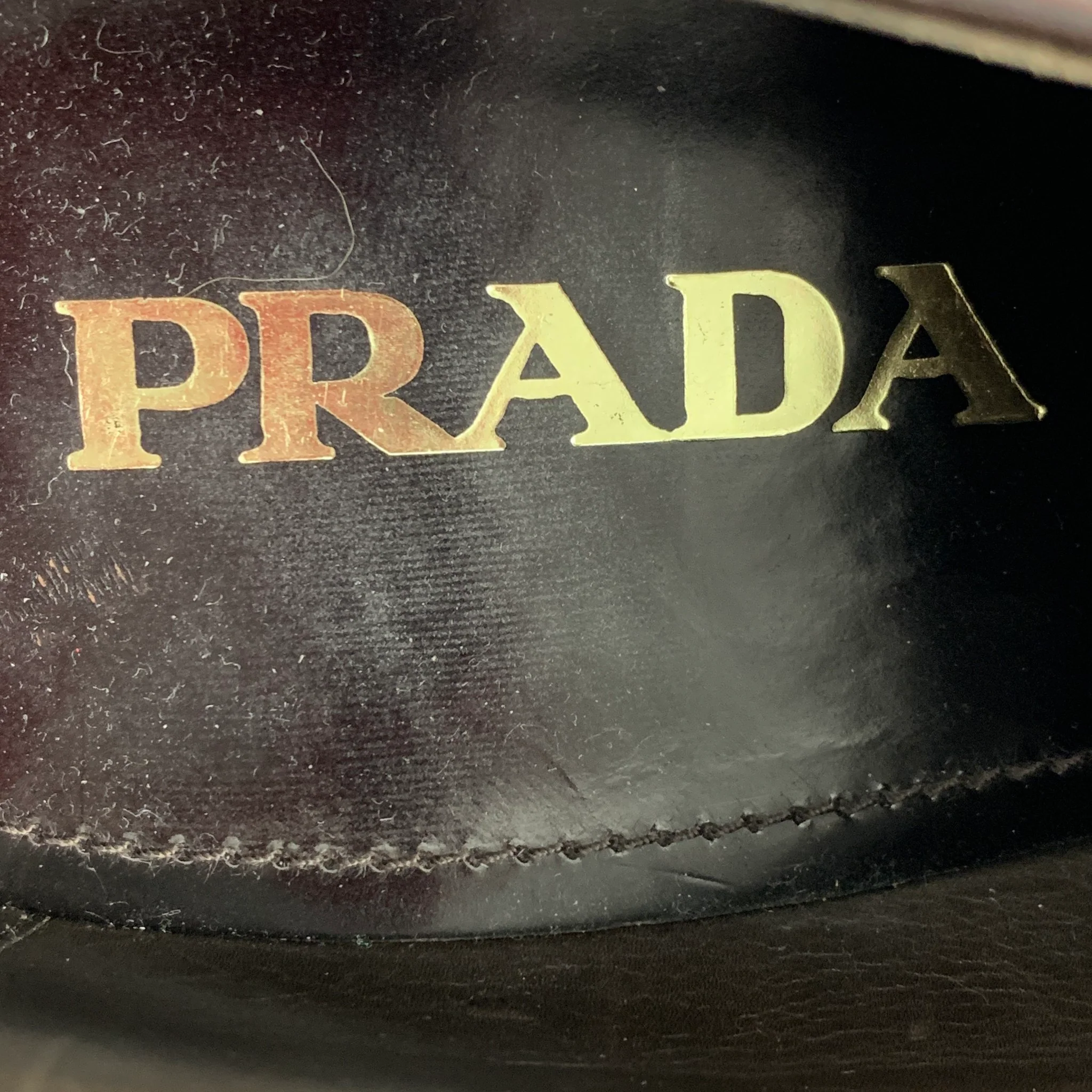 PRADA Size 8.5 Brown Perforated Leather Platform Lace Up Shoes - Image 8