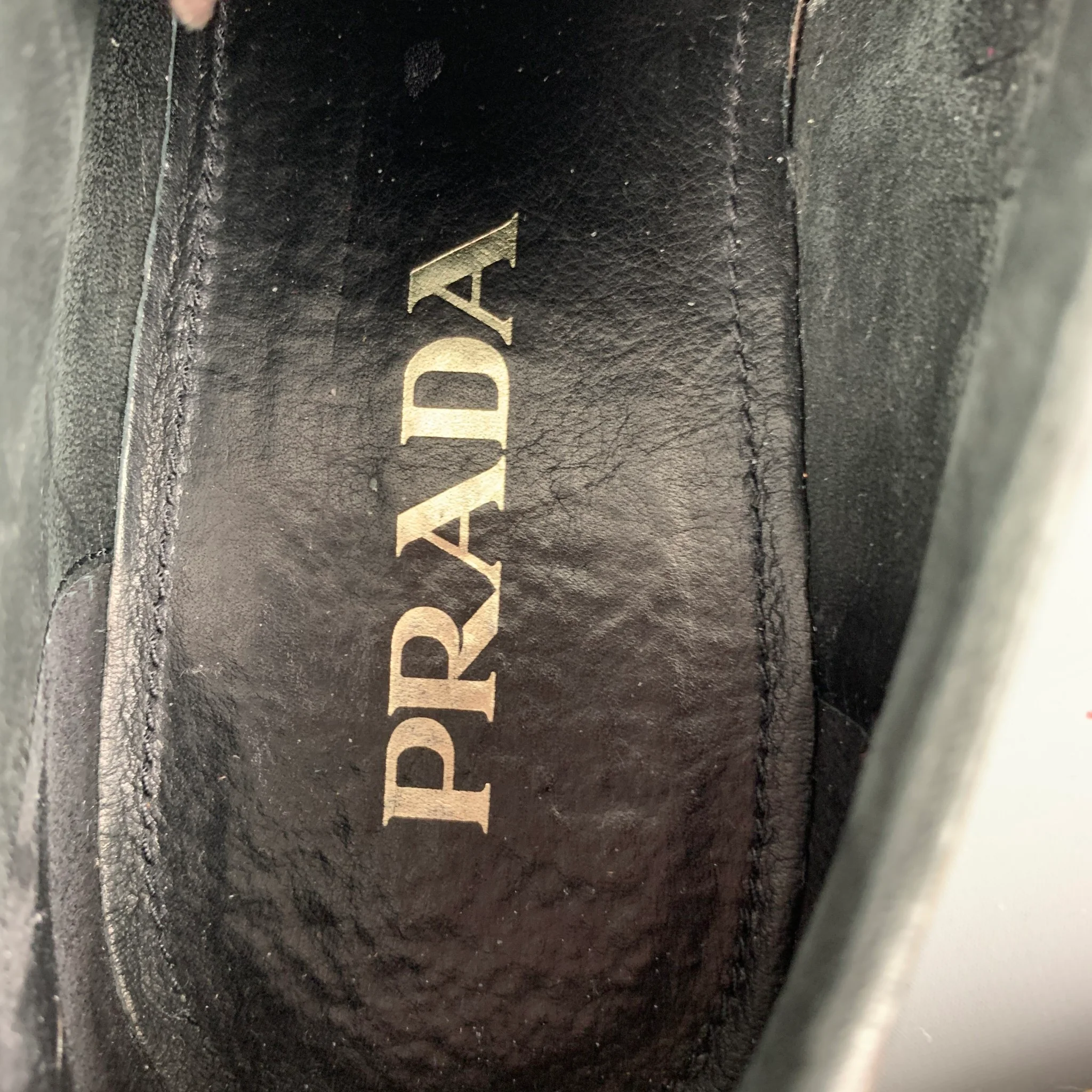 PRADA Size 8 Grey Brown Perforated Leather Lace Up Shoes - Image 7