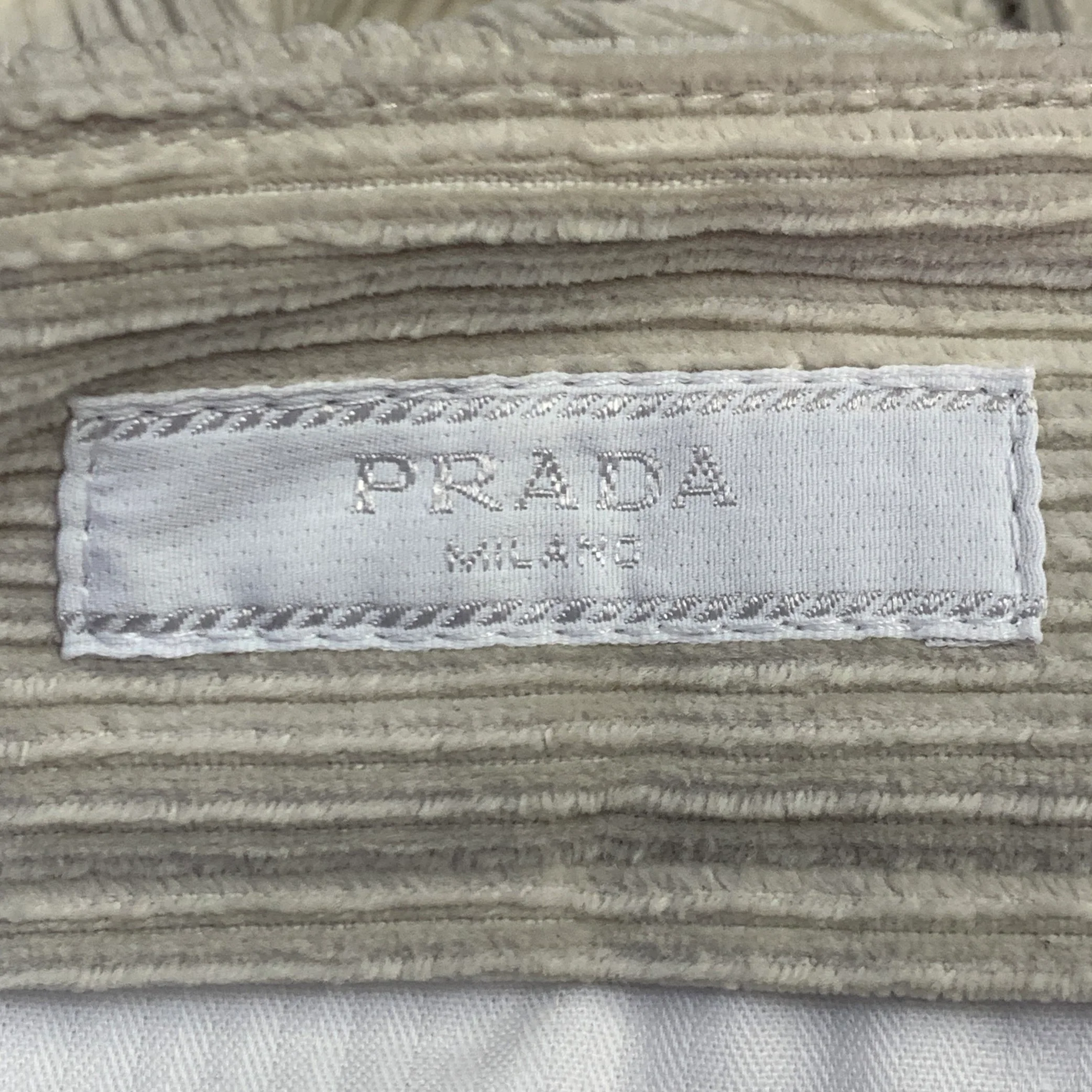 PRADA Size L Beige Stone Pinwale Corduroy Cotton Cargo Casual Pants - Image 5