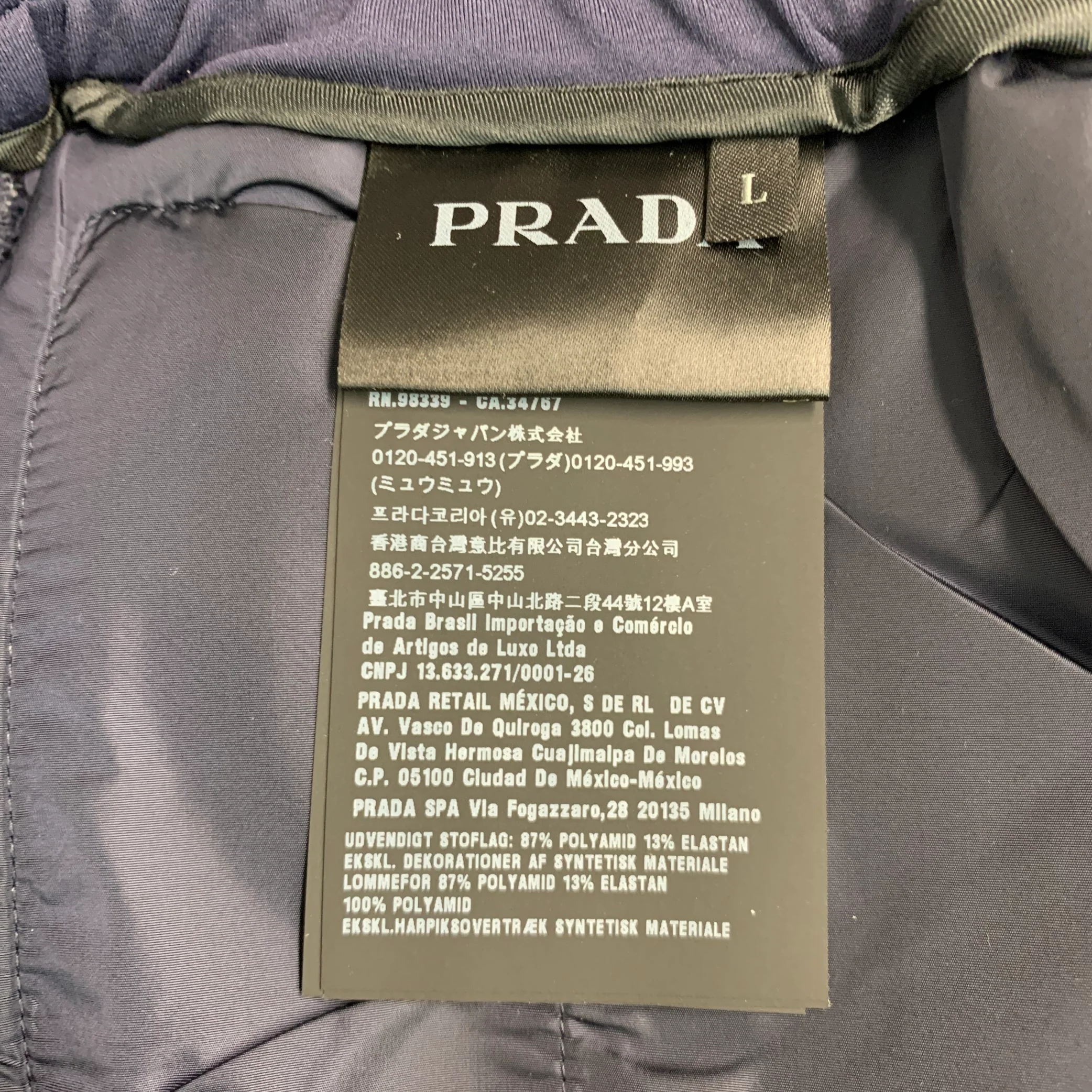 PRADA Size L Navy Polyamide Blend Sweatpants Casual Pants - Image 4