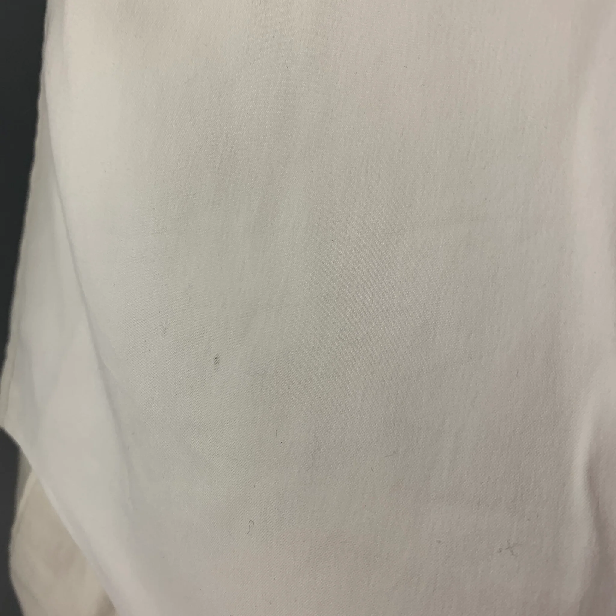 PRADA Size L White Cotton Blend French Cuff Long Sleeve Shirt - Image 6