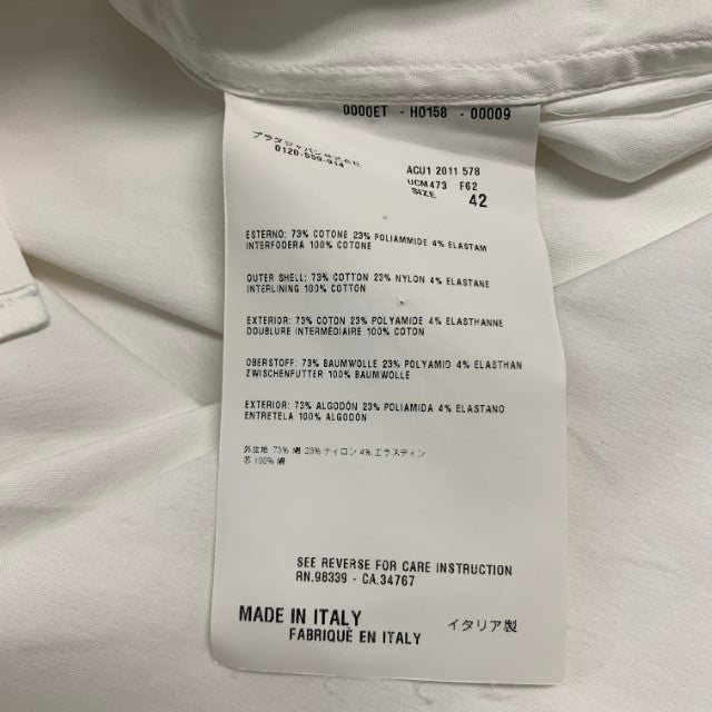 PRADA Size L White Cotton Long Sleeve Shirt - Image 6