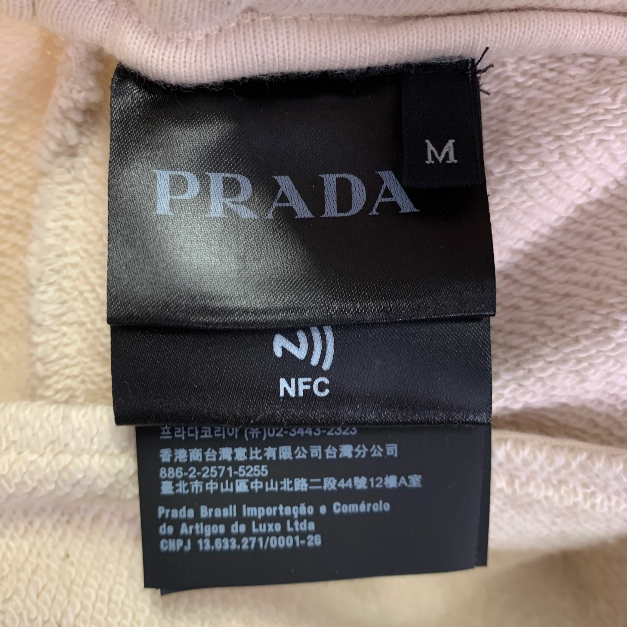 PRADA Size M Beige Cotton Sweatpants Drawstring Athletic Shorts - Image 5