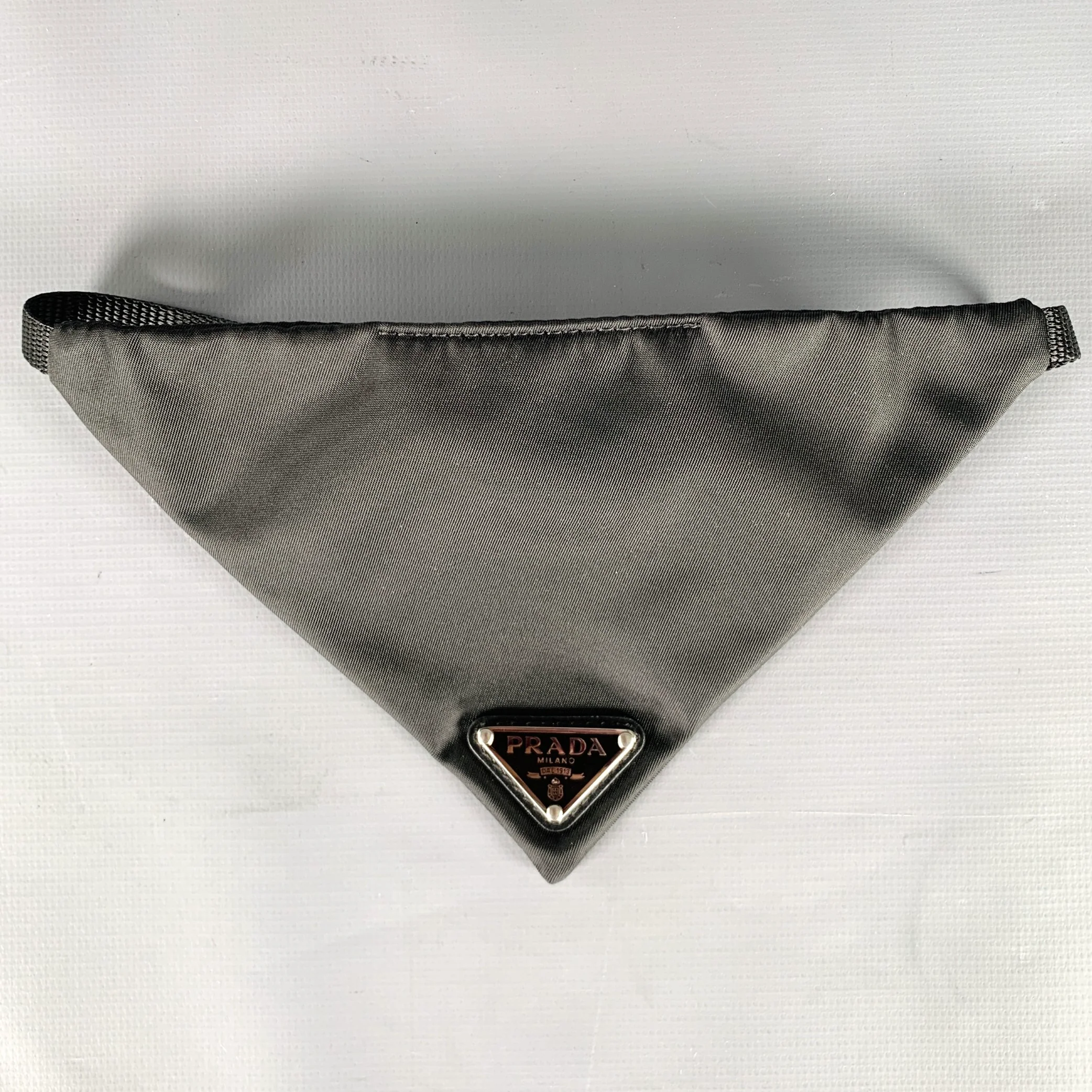 PRADA Size M Black Nylon Pet Bandana