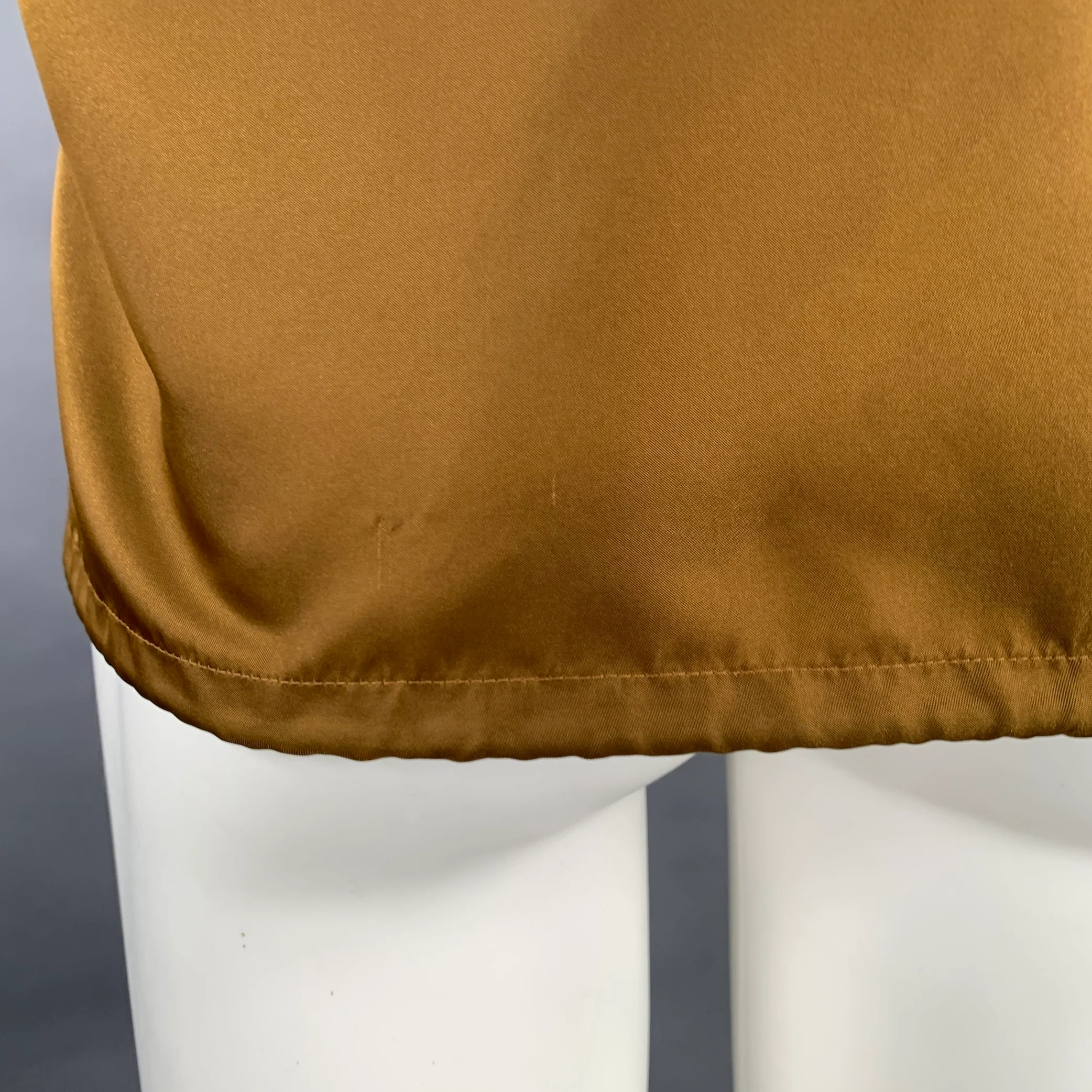 PRADA Size M Bronze Nylon Hooded Zip Up Jacket - Image 4